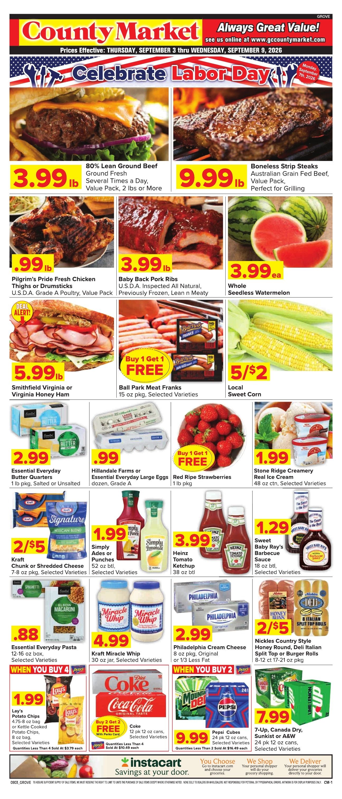 Grove City County Market Weekly Ad September 3 - 9, 2026
