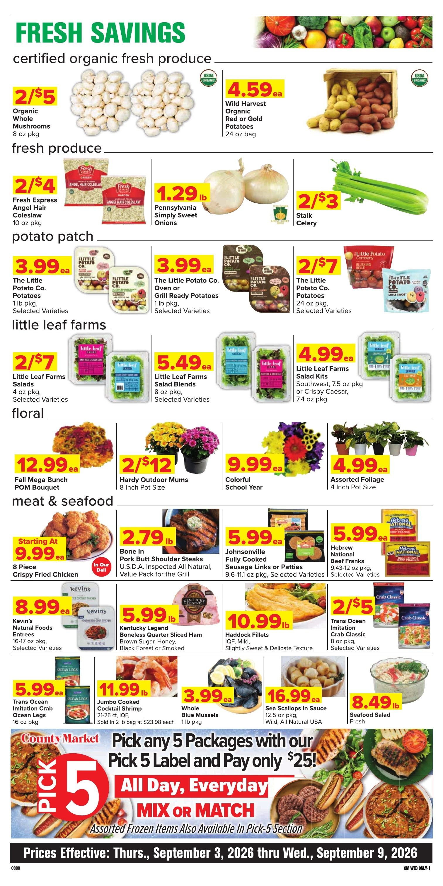 Grove City County Market Weekly Ad September 3 - 9, 2026