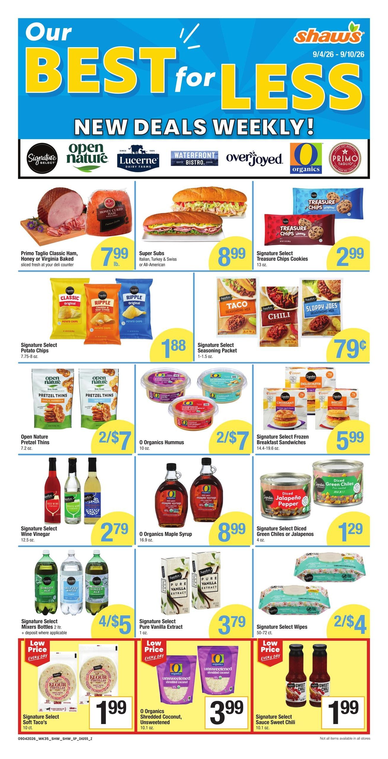 Shaw's (Athol Area, MA) Weekly Ad September 4 - 10, 2026