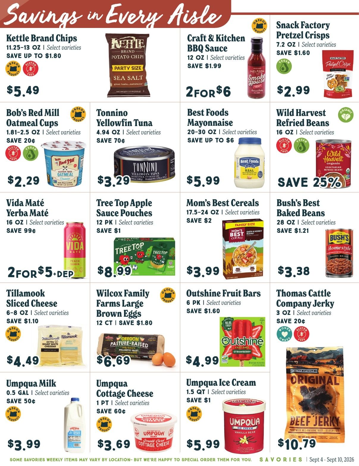 Market of Choice Upcoming Weekly Specials Weekly Ad September 4 - 10, 2026