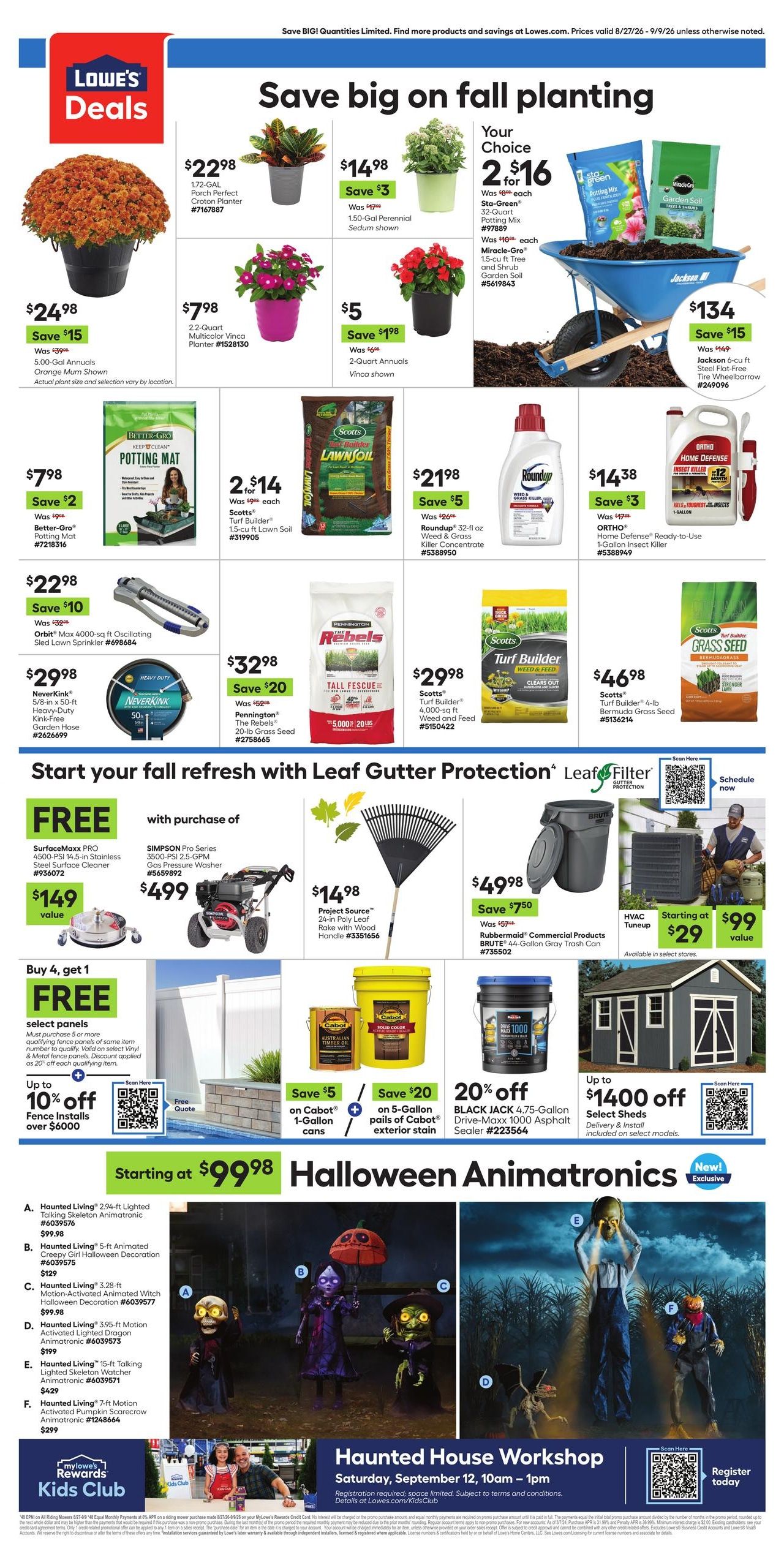 Lowe's (Broken Arrow Area, OK) Weekly Ad August 27 - September 9, 2026