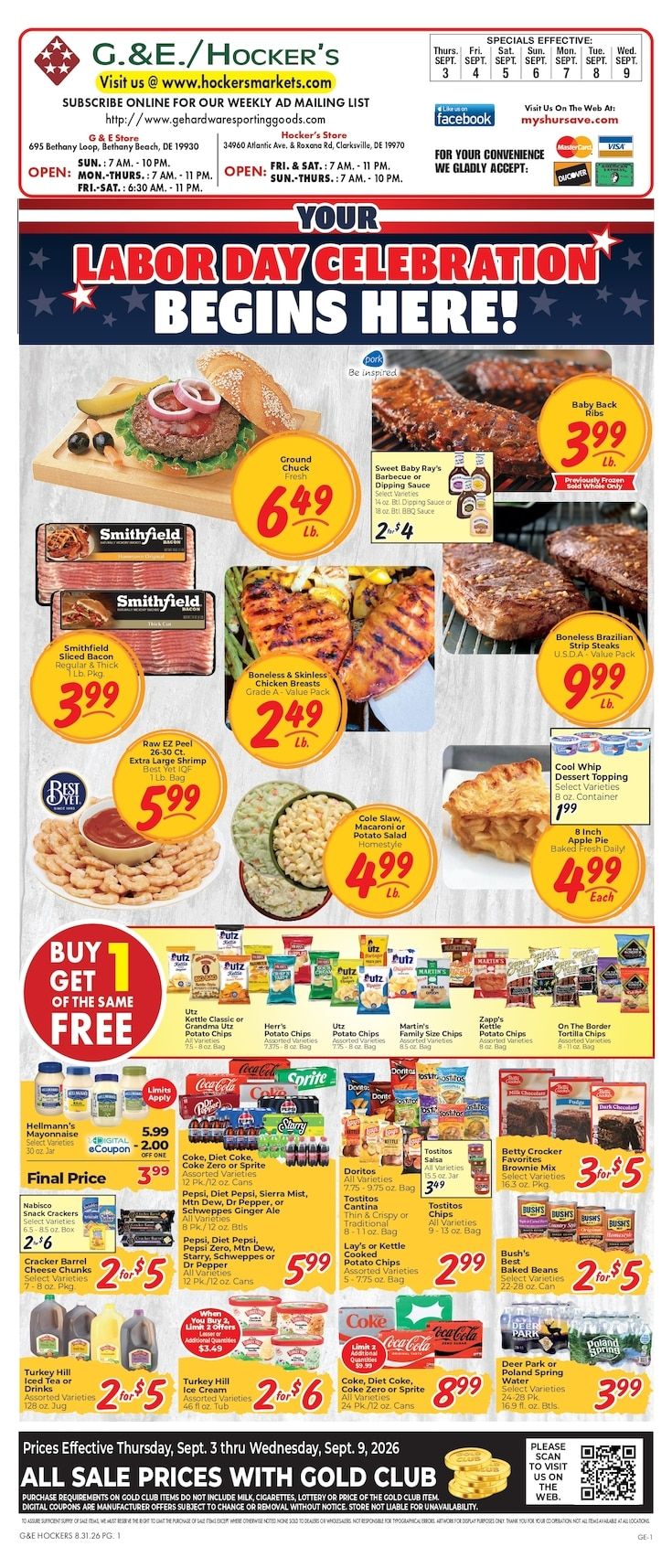 Hocker's Markets Weekly Ad September 3 - 9, 2026