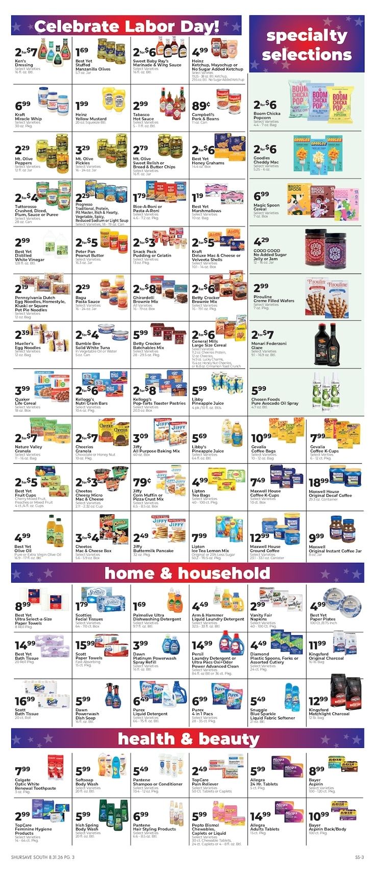 Hocker's Markets Weekly Ad September 3 - 9, 2026