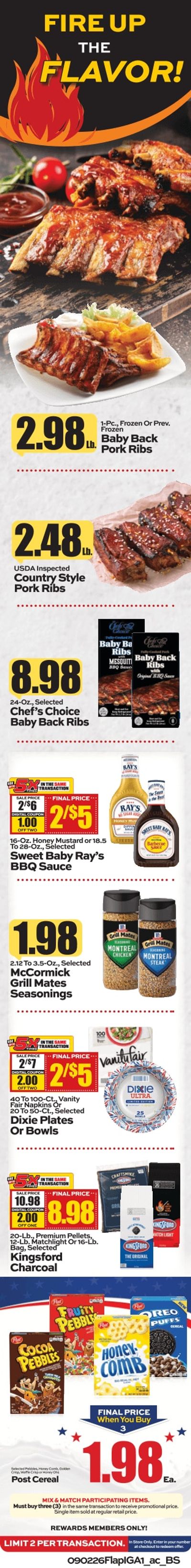 Pocahontas IGA (18838 Seneca Trail, Marlinton, WV) Weekly Ad September 3 - 9, 2026