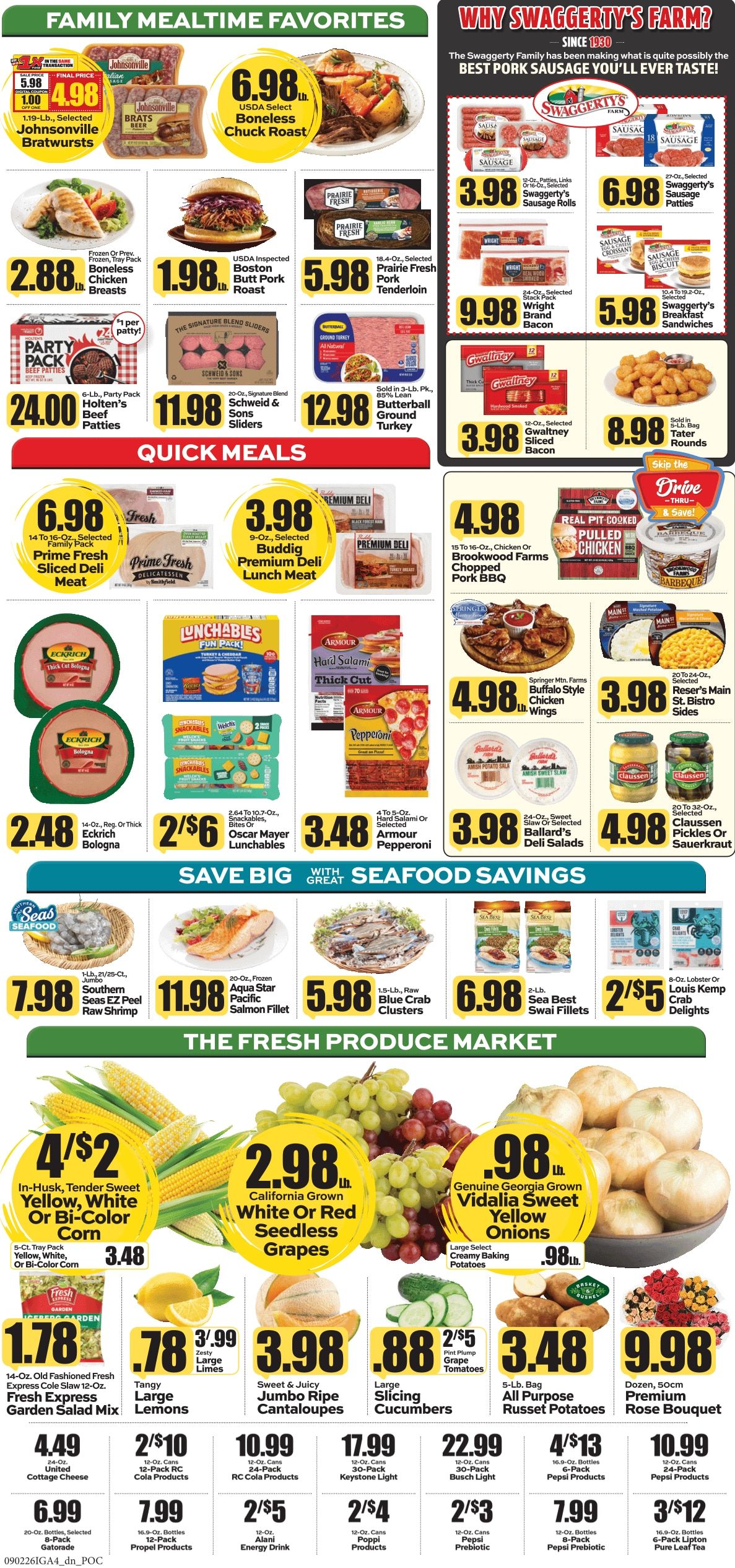 Pocahontas IGA (18838 Seneca Trail, Marlinton, WV) Weekly Ad September 3 - 9, 2026