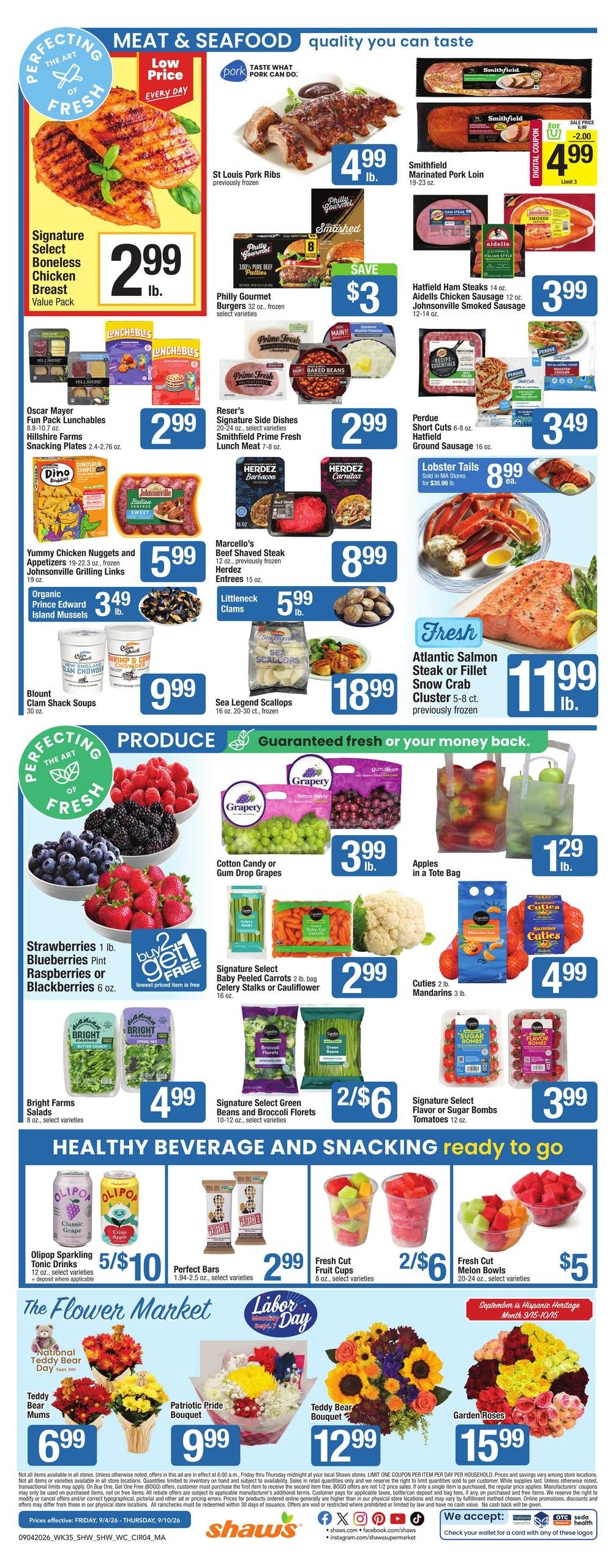 Shaw's (Hartford Area, CT) Weekly Ad September 4 - 10, 2026