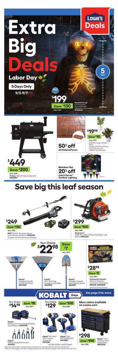 Lowe's (Ajo Area, AZ) Weekly Ad August 27 - September 9, 2026