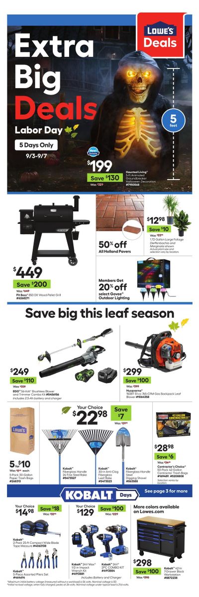 Lowe's (Conroe Area, TX) Weekly Ad August 27 - September 9, 2026