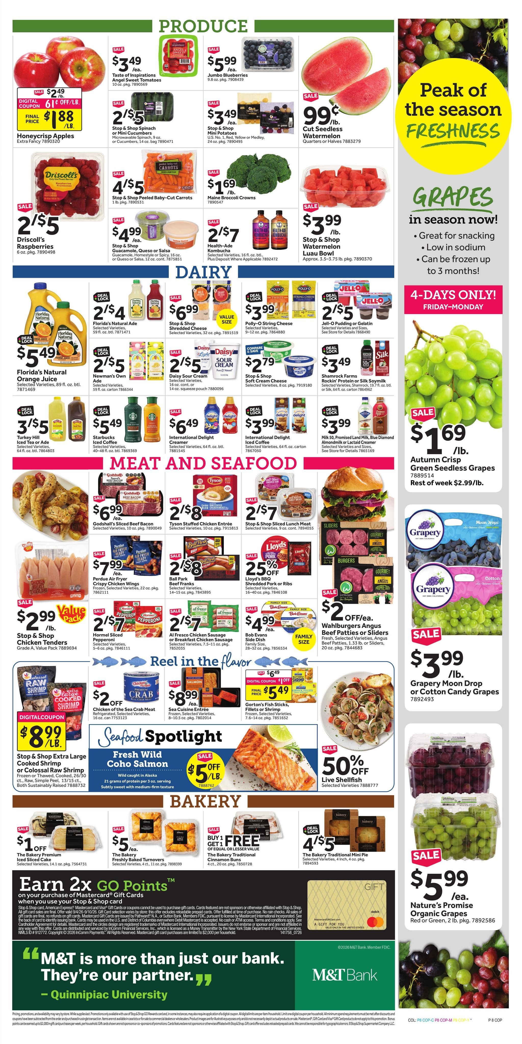 Stop & Shop (Avenel Area, NJ) Weekly Ad September 4 - 10, 2026