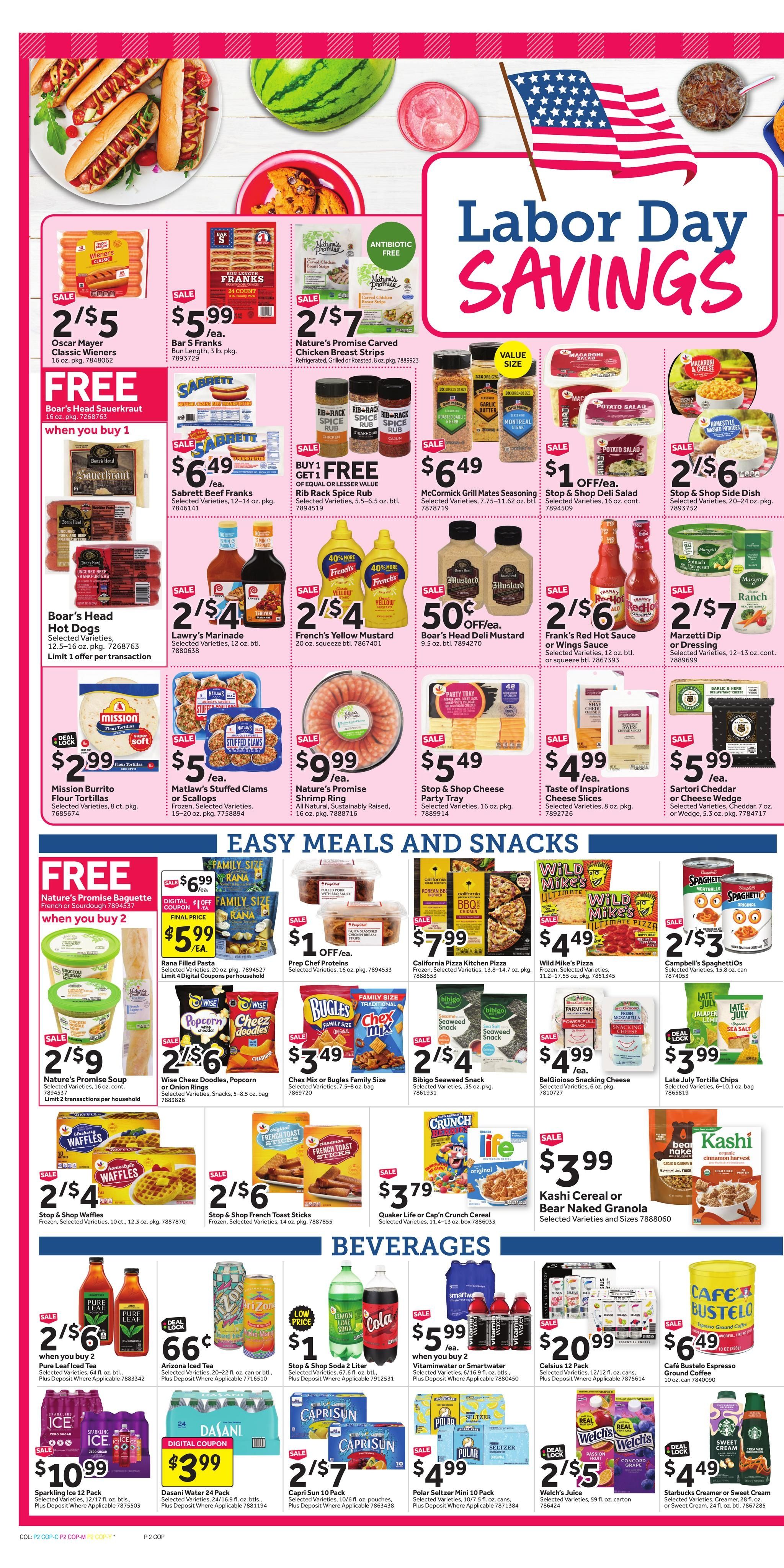 Stop & Shop (Avenel Area, NJ) Weekly Ad September 4 - 10, 2026