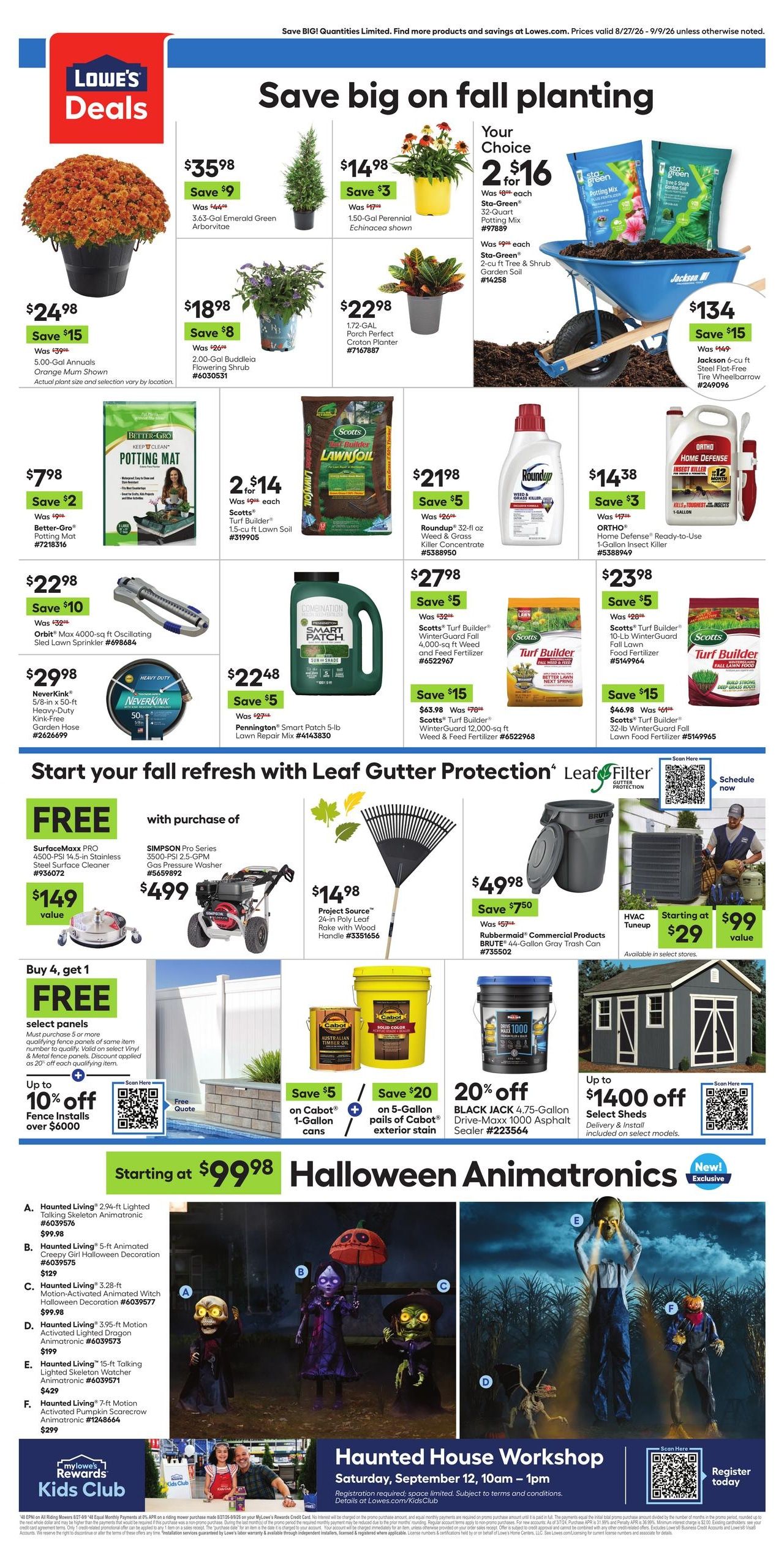 Lowe's (Alexander Area, IA) Weekly Ad August 27 - September 9, 2026