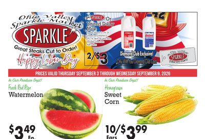 Sparkle Markets (Ohio, West Virginia) Weekly Ad September 3 - 9, 2026