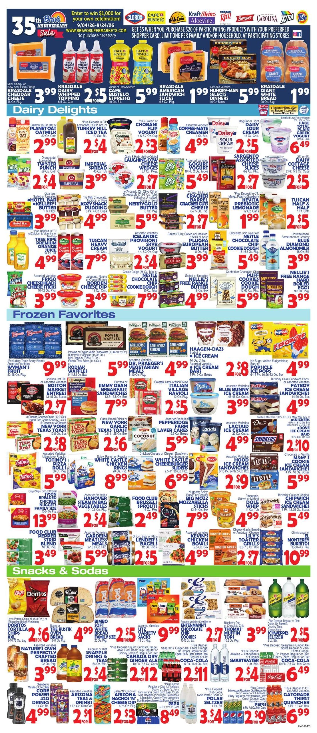 Bravo Supermarket (New York Area, NY) Weekly Ad September 4 - 10, 2026