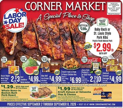 Corner Market MS (Alabama) Weekly Ad September 2 - 8, 2026