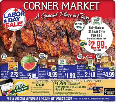 Corner Market MS (Mississippi) Weekly Ad September 2 - 8, 2026