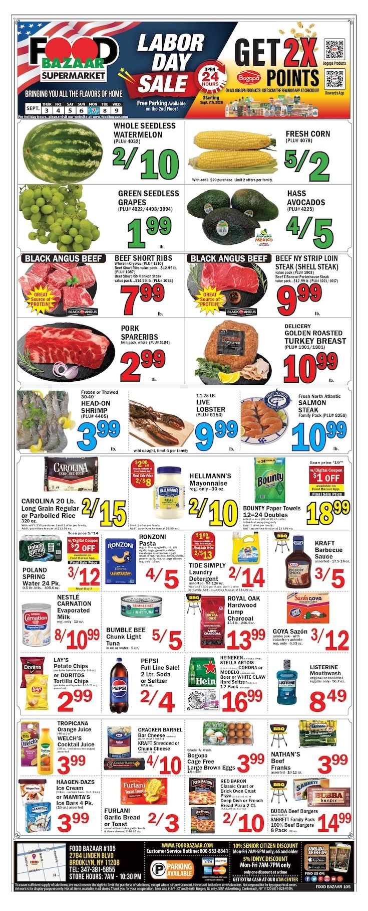 Food Bazaar (2784 Linden Blvd., Brooklyn, NY) Weekly Ad September 3 - 9, 2026