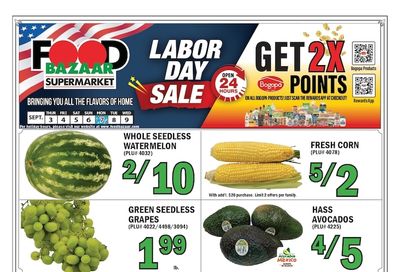 Food Bazaar (2965 Cropsey Ave., Brooklyn, NY) Weekly Ad September 3 - 9, 2026