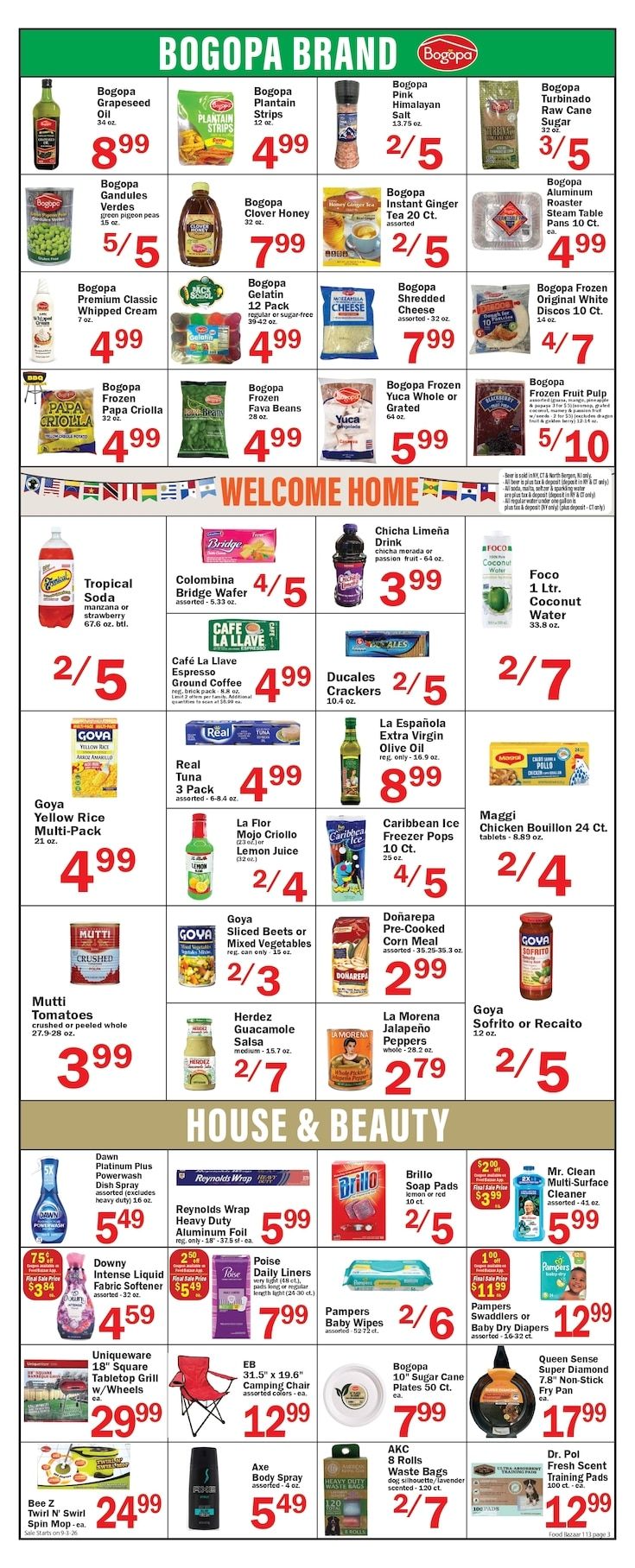Food Bazaar (Carlstadt, NJ) Weekly Ad September 3 - 9, 2026