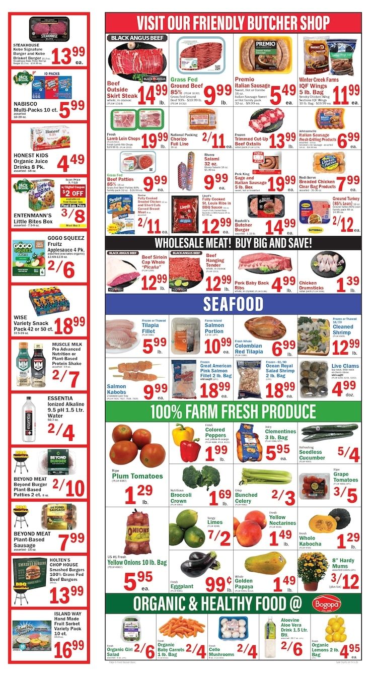 Food Bazaar (Connecticut, New Jersey, New York) Weekly Ad September 3 - 9, 2026