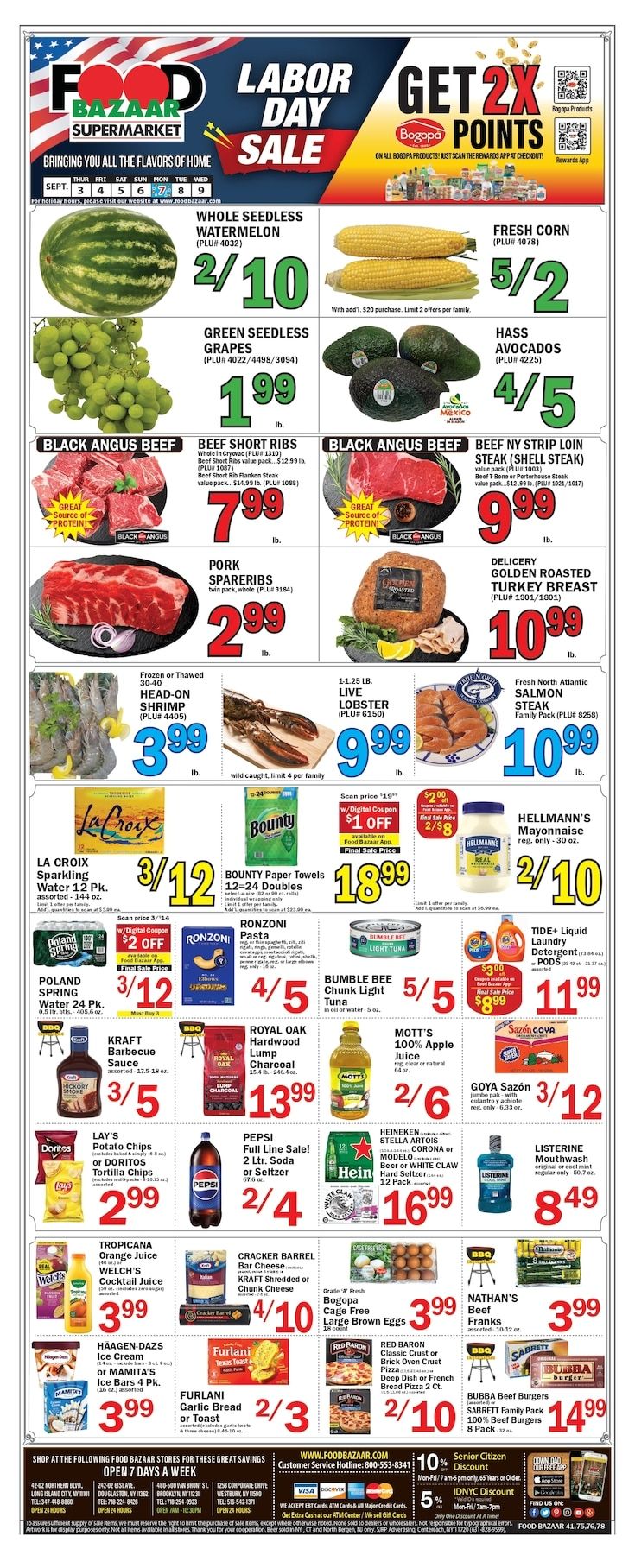 Food Bazaar (New York) Weekly Ad September 3 - 9, 2026