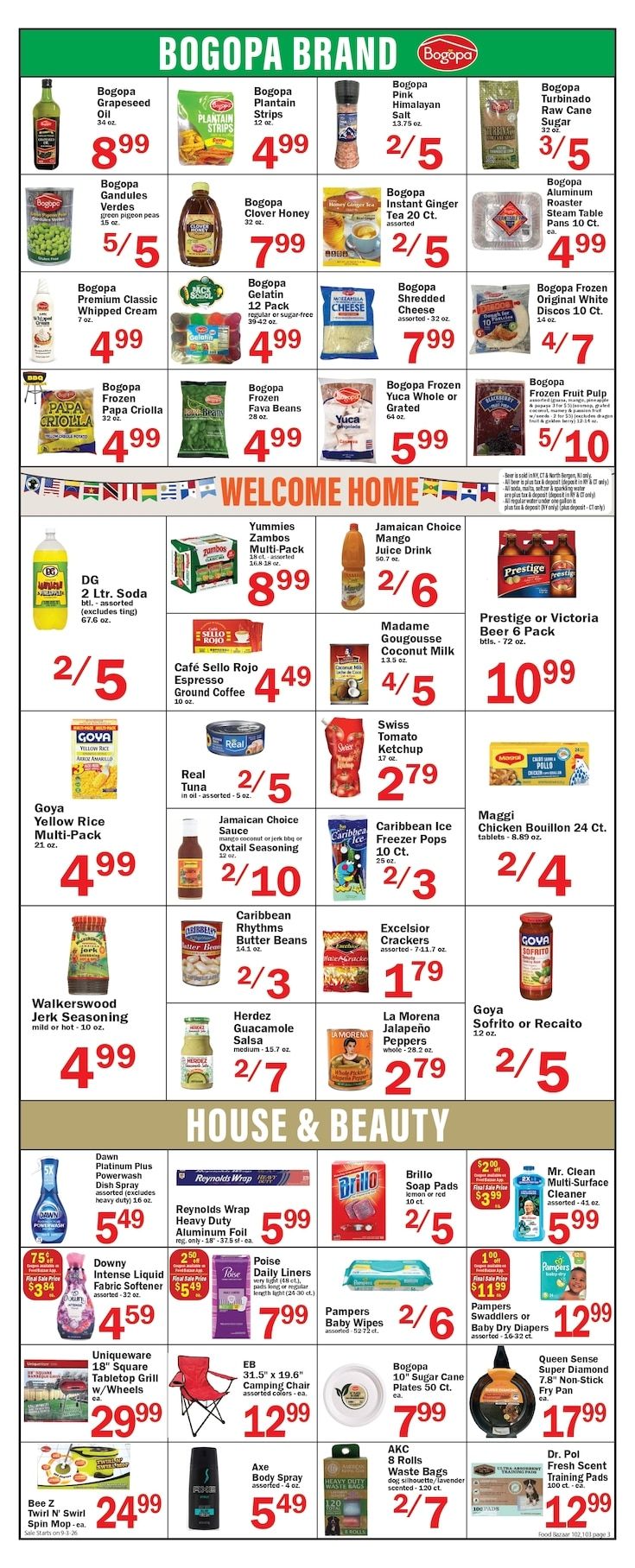 Food Bazaar (Queens, NY) Weekly Ad September 3 - 9, 2026