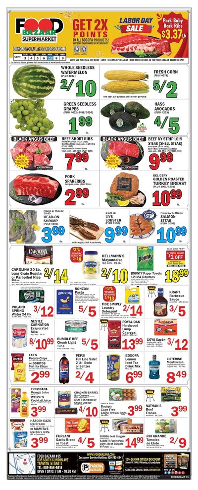 Food Bazaar (Trenton, NJ) Weekly Ad September 3 - 9, 2026