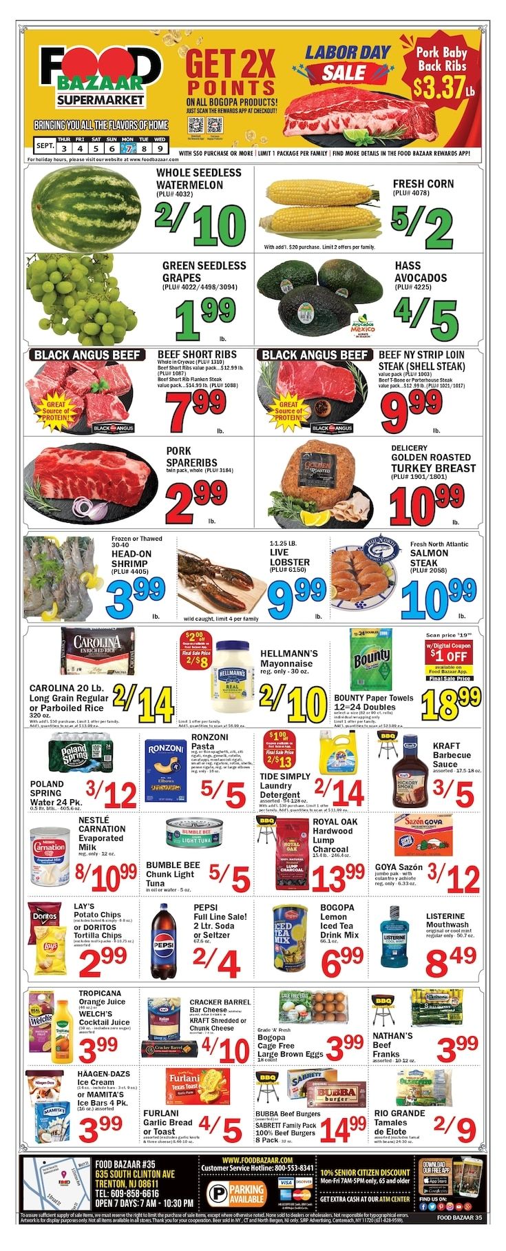 Food Bazaar (Trenton, NJ) Weekly Ad September 3 - 9, 2026