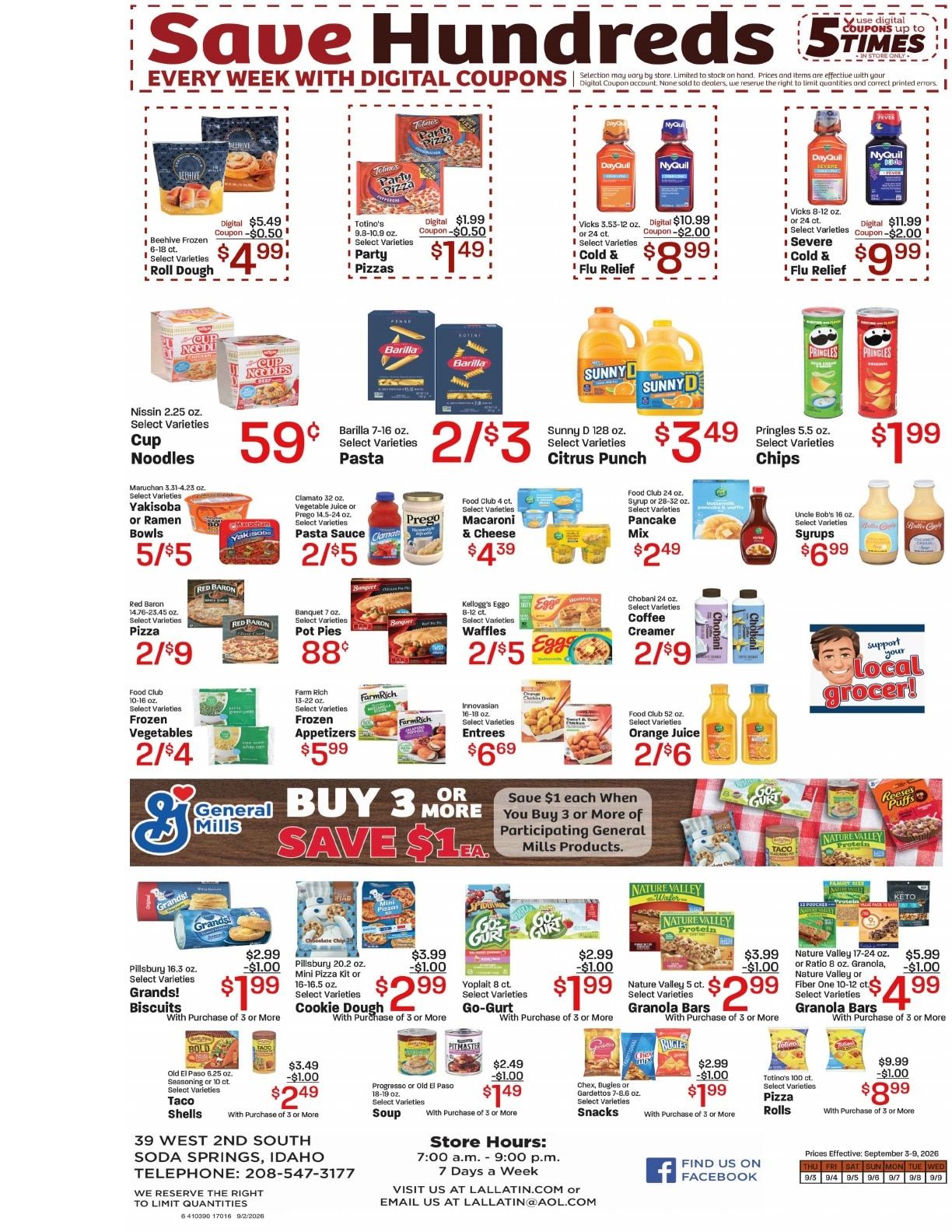 Lallatin Food Town Weekly Ad September 3 - 9, 2026