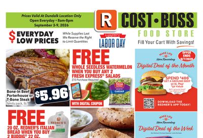 Redner's Markets (Dundalk, MD) Weekly Ad September 3 - 9, 2026