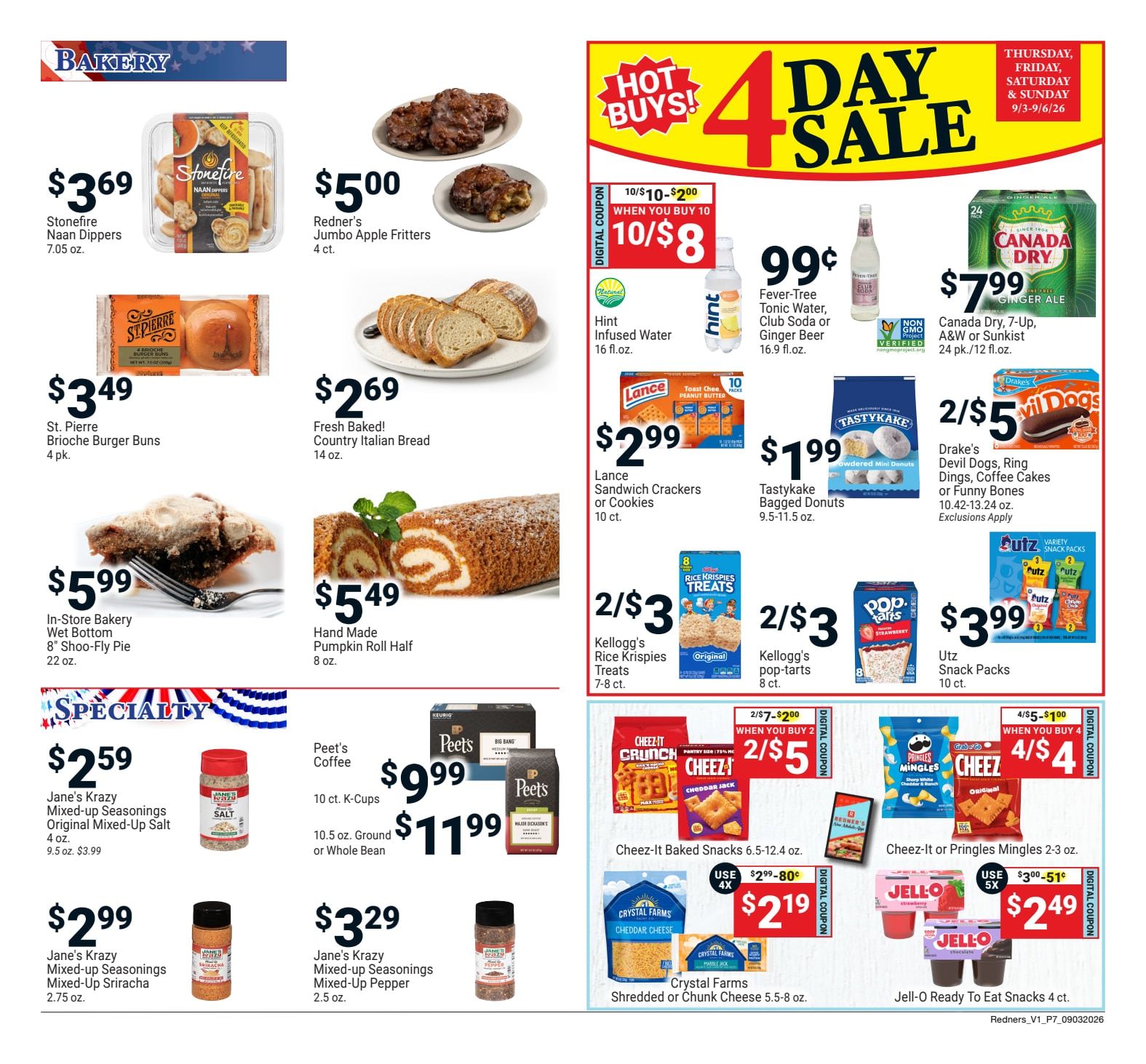 Redner's Markets (Nesquehoning, PA) Weekly Ad September 3 - 9, 2026