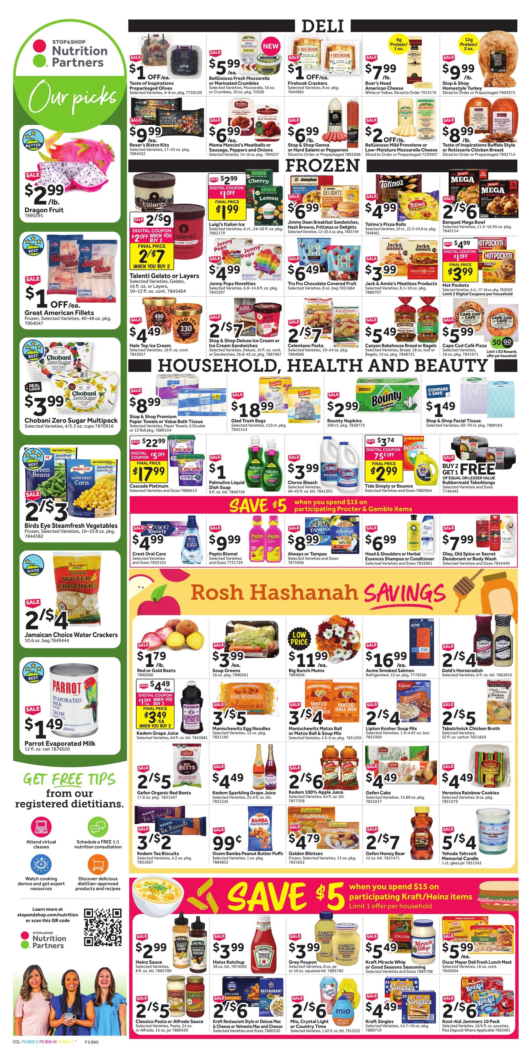 Stop & Shop (Bronx Area, NY) Weekly Ad September 4 - 10, 2026