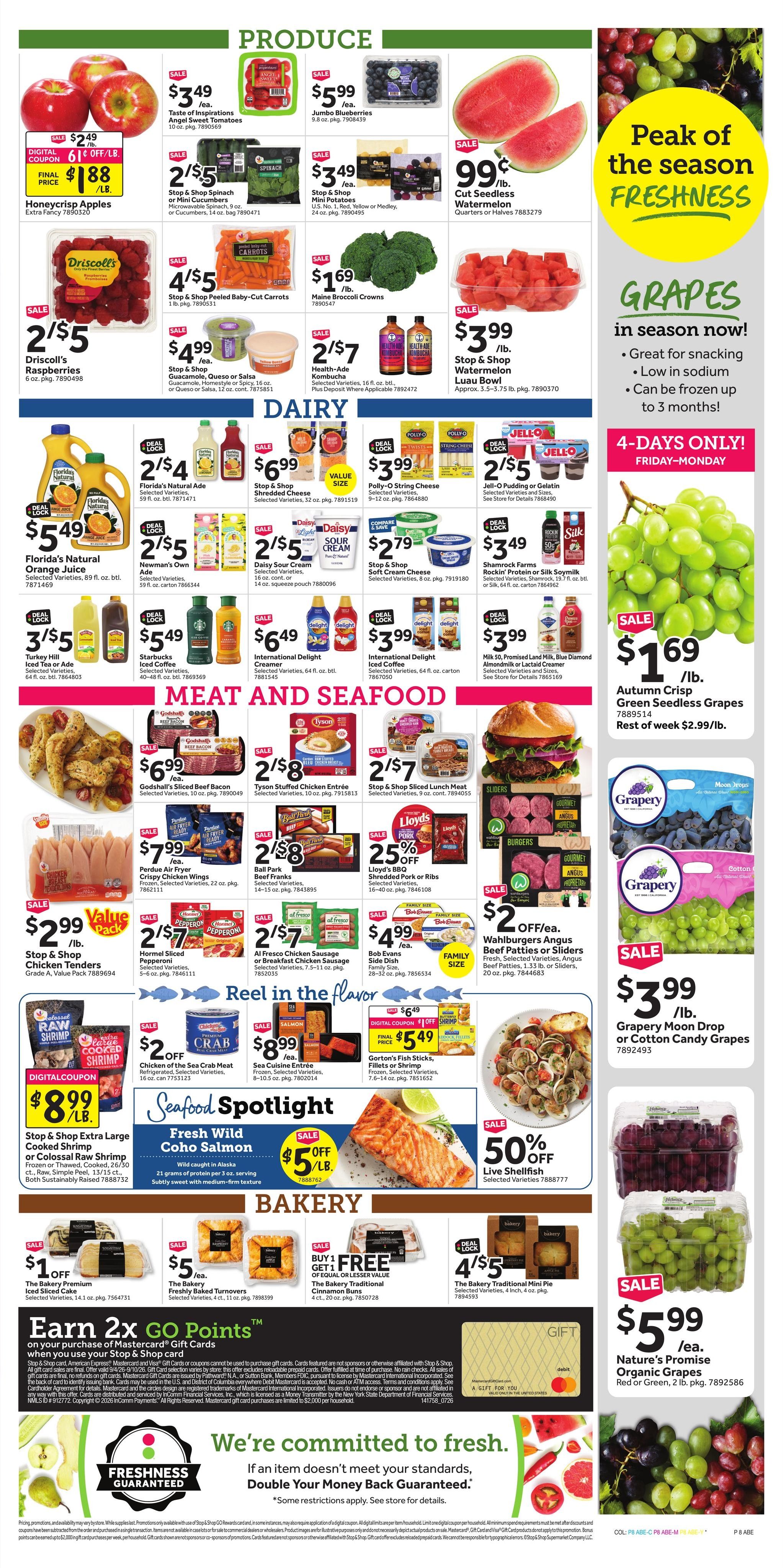Stop & Shop (Edgewater Area, NJ) Weekly Ad September 4 - 10, 2026