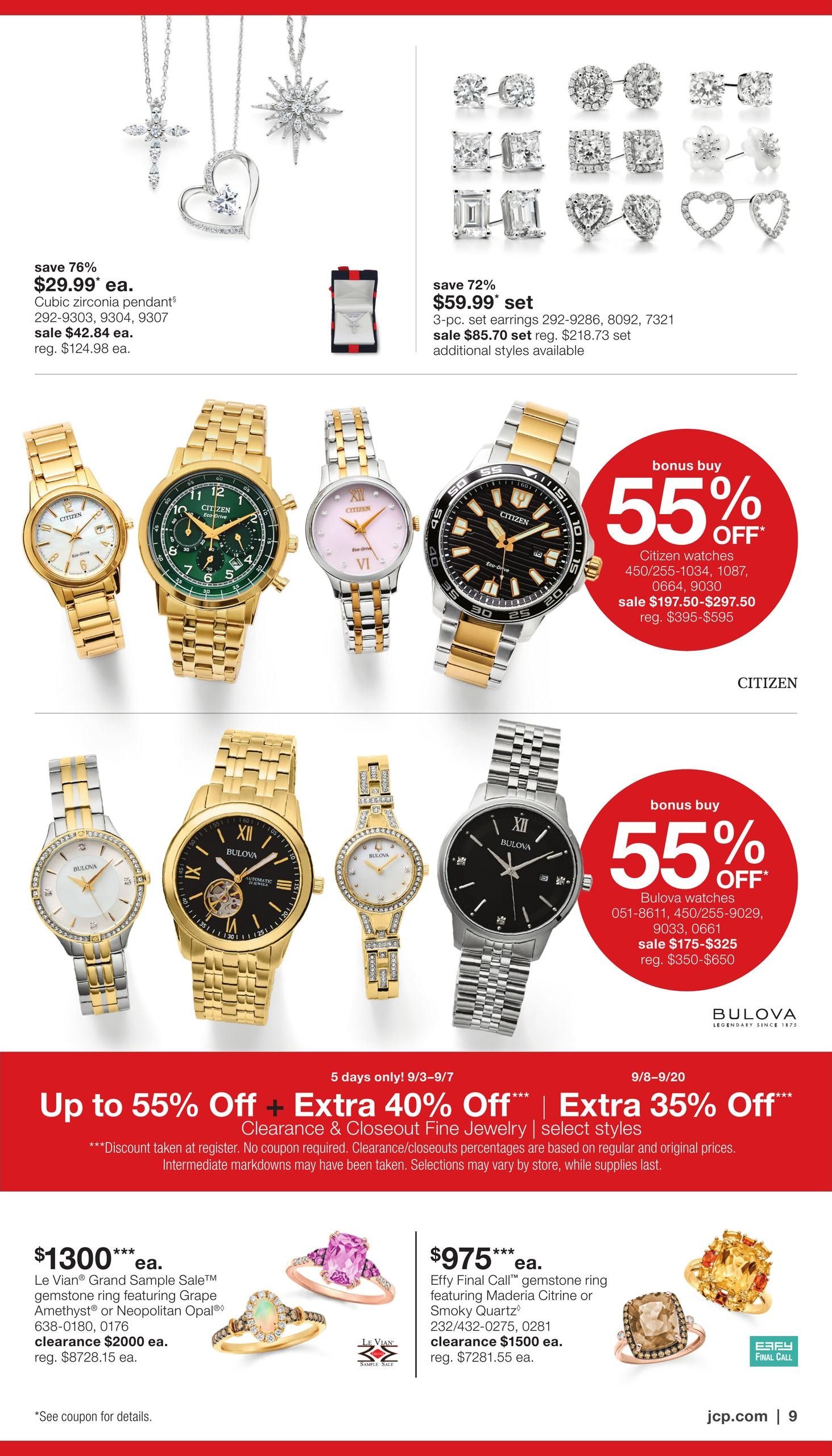 JCPenney Billion Dollar Jewelry Sale Weekly Ad September 3 - 20, 2026