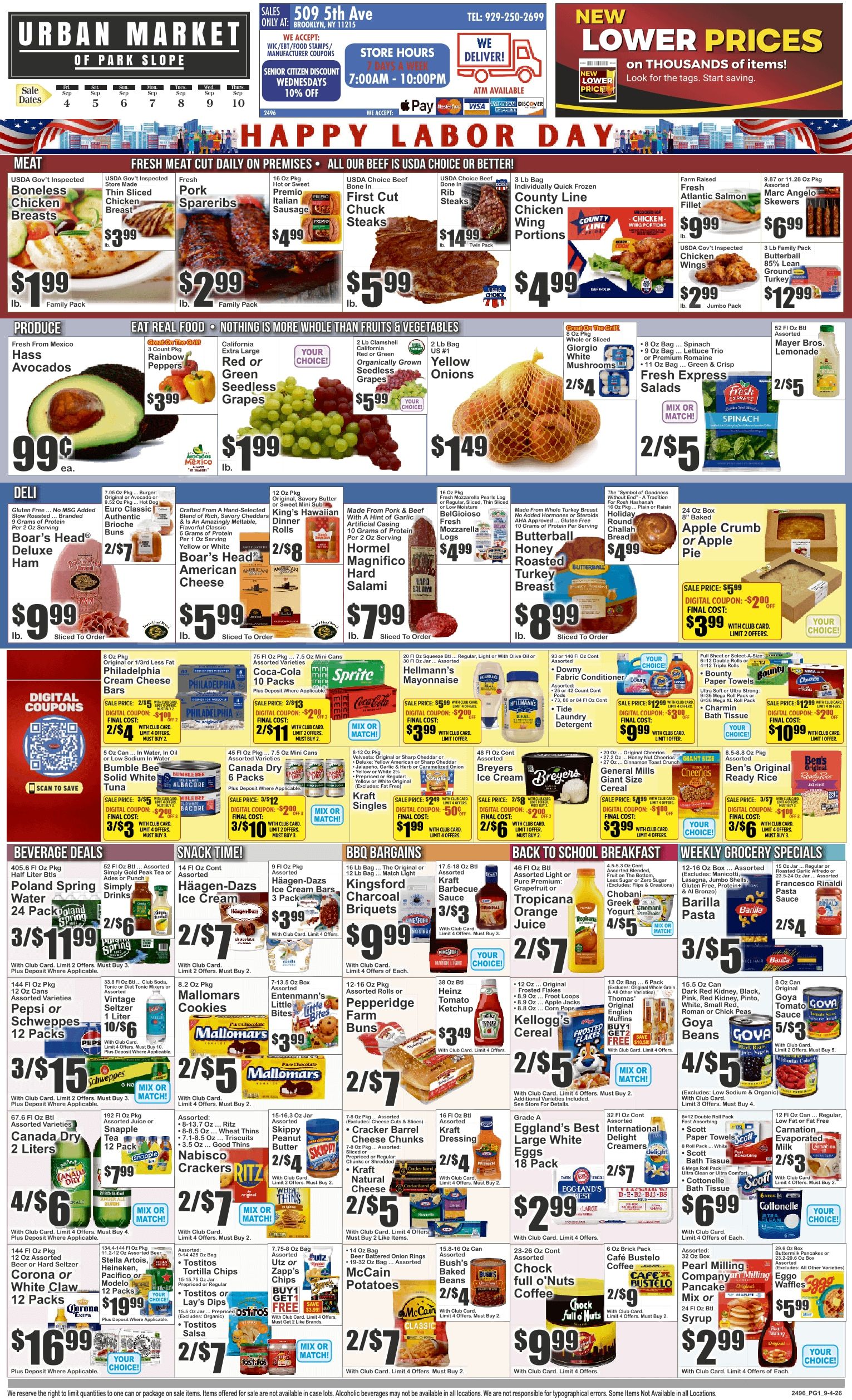 Urban Market (509 5th Avenue, Brooklyn, NY) Key Food 09/04 - 09/10 Preview Weekly Ad September 4 - 10, 2026