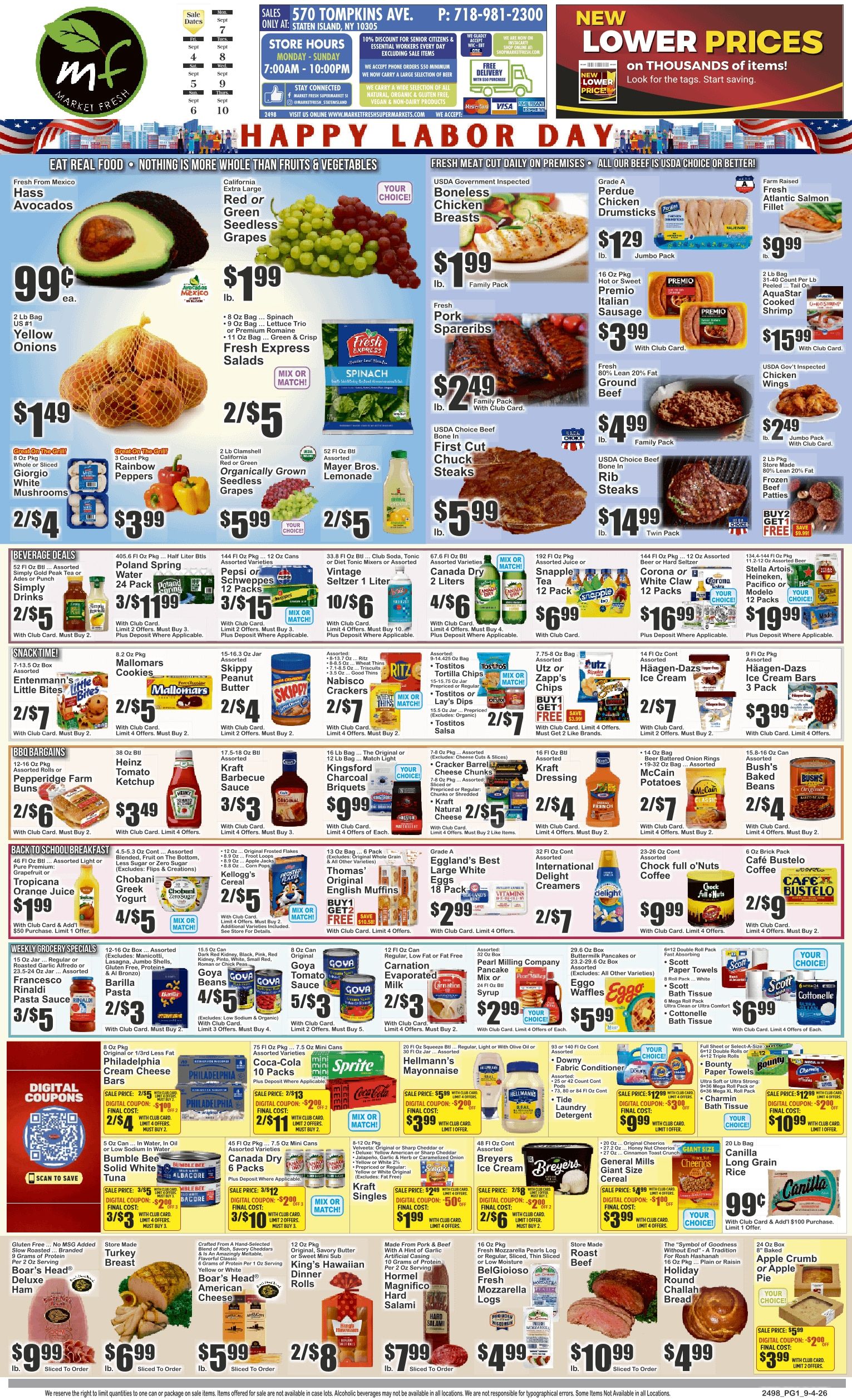 Market Fresh Supermarket (570 Tompkins Avenue, Staten Island, NY) Key Food 09/04 - 09/10 Preview Weekly Ad September 4 - 10, 2026