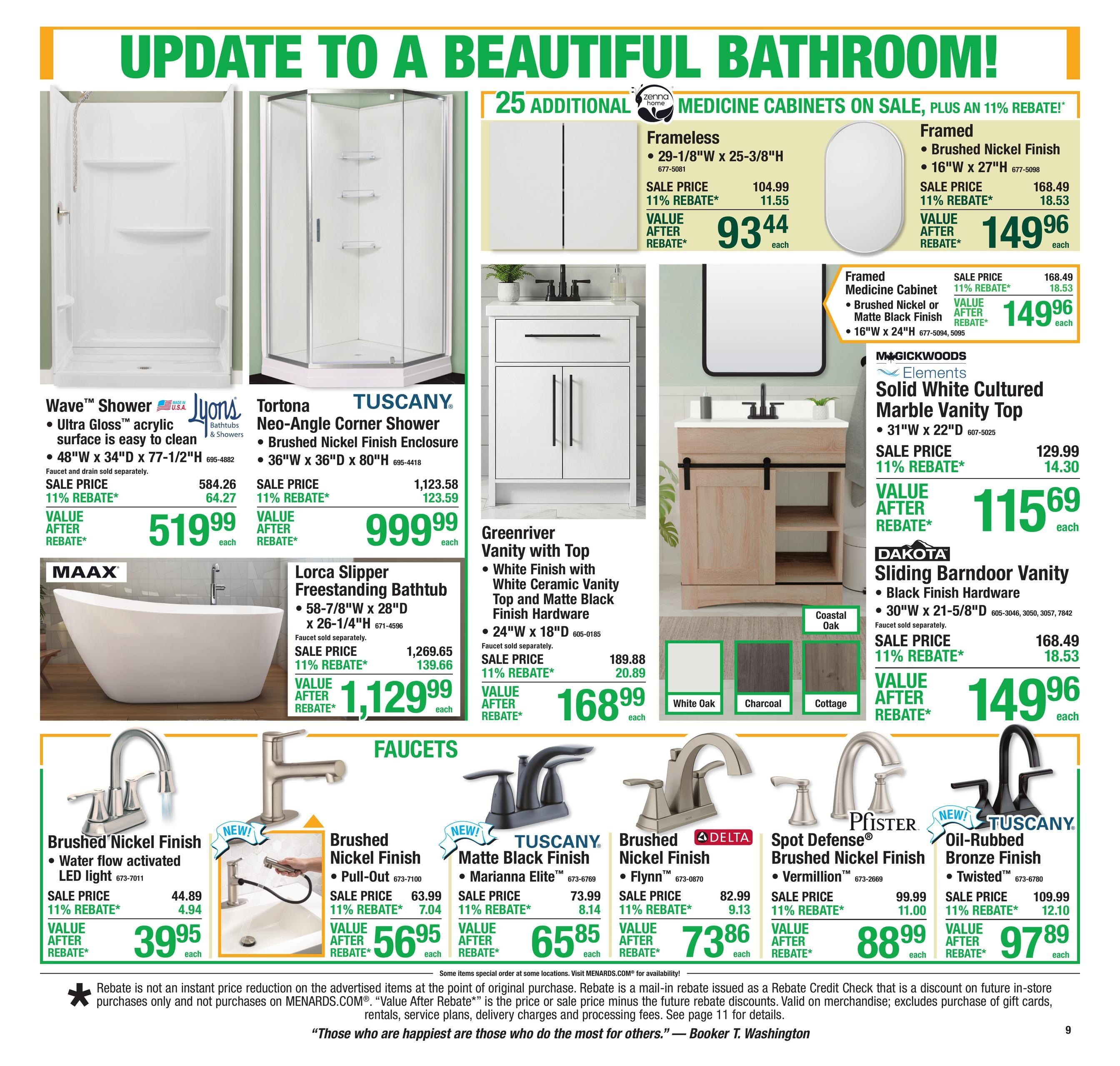 Menards (Atlanta-Traverse City Area, MI) 11% Rebate Sale Weekly Ad September 3 - 13, 2026