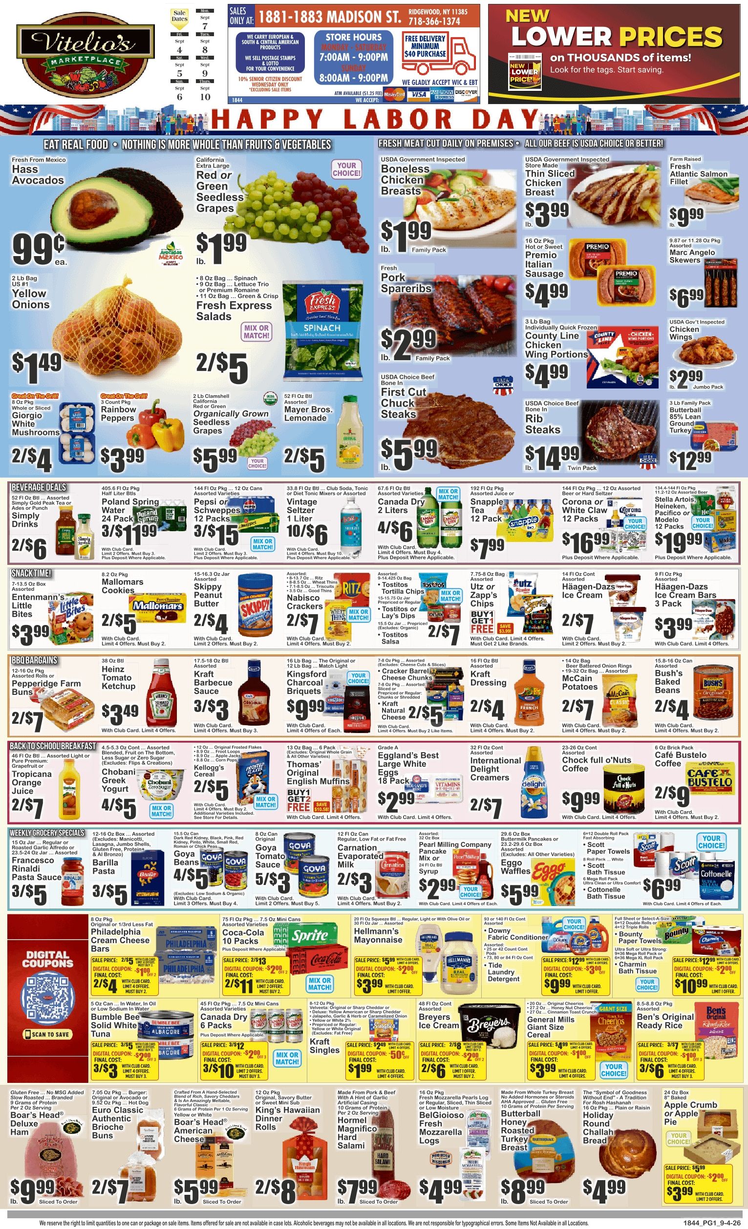 Vitelio's Marketplace (Ridgewood, NY) Key Food 09/04 - 09/10 Preview Weekly Ad September 4 - 10, 2026