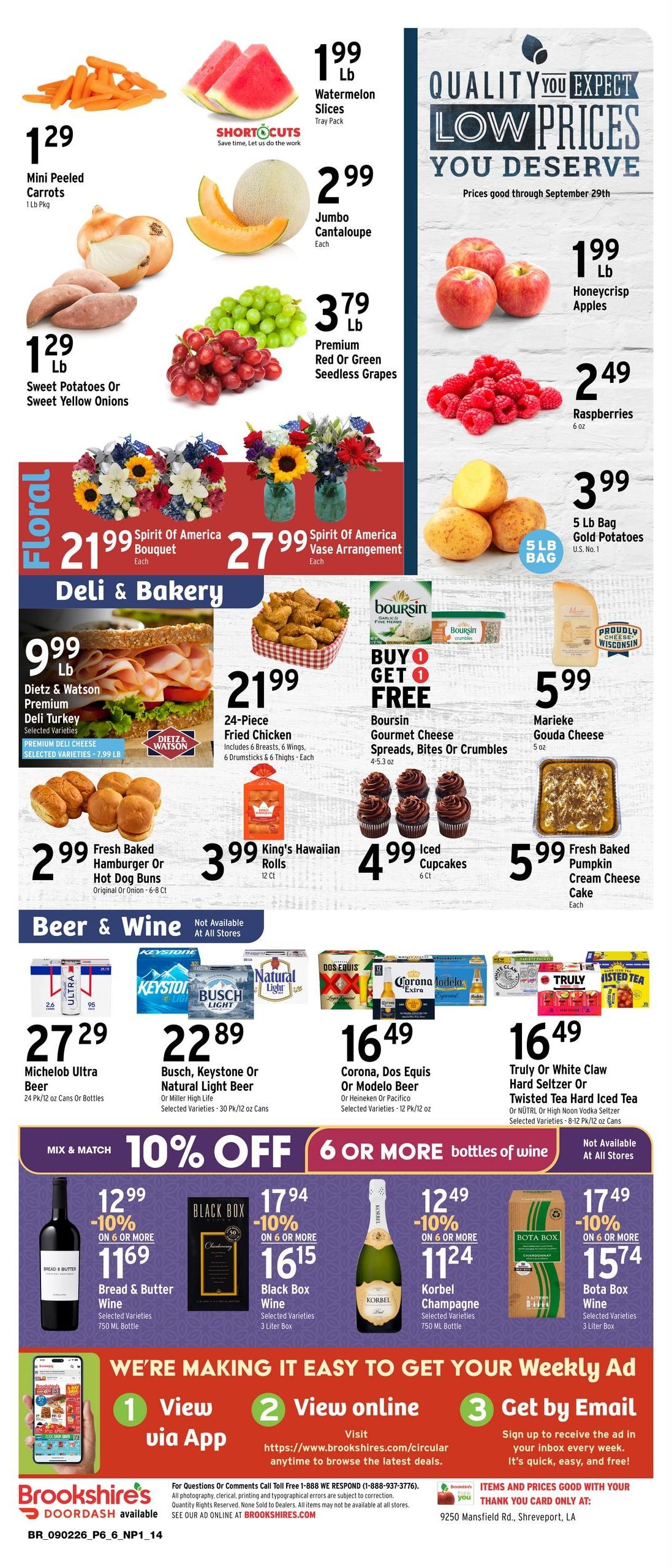 Brookshire's (Keithville-Stonewall Area, LA) Weekly Ad September 2 - 8, 2026