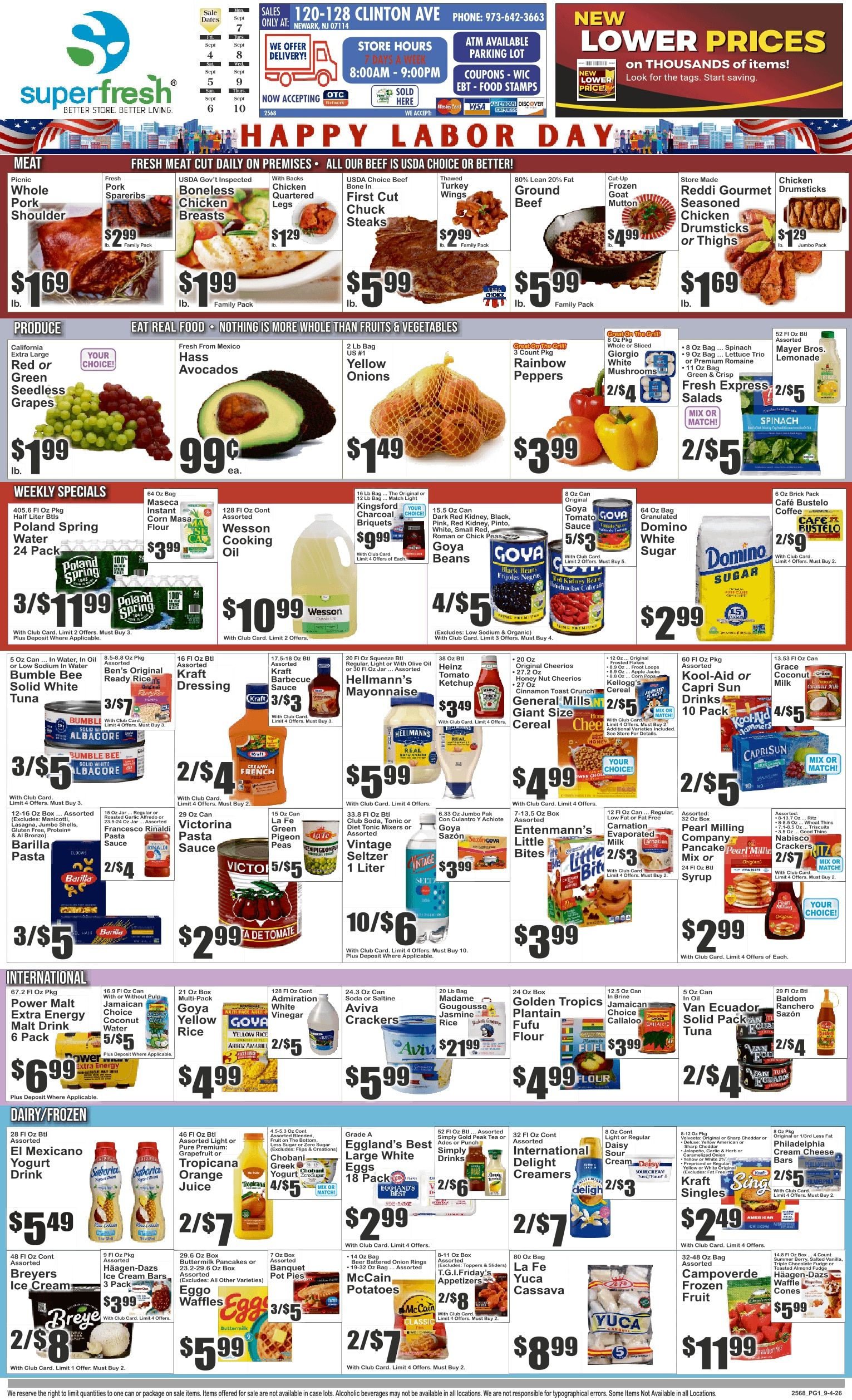 SuperFresh Supermarkets (Newark, NJ) SuperFresh 09/04 - 09/10 Preview Weekly Ad September 4 - 10, 2026