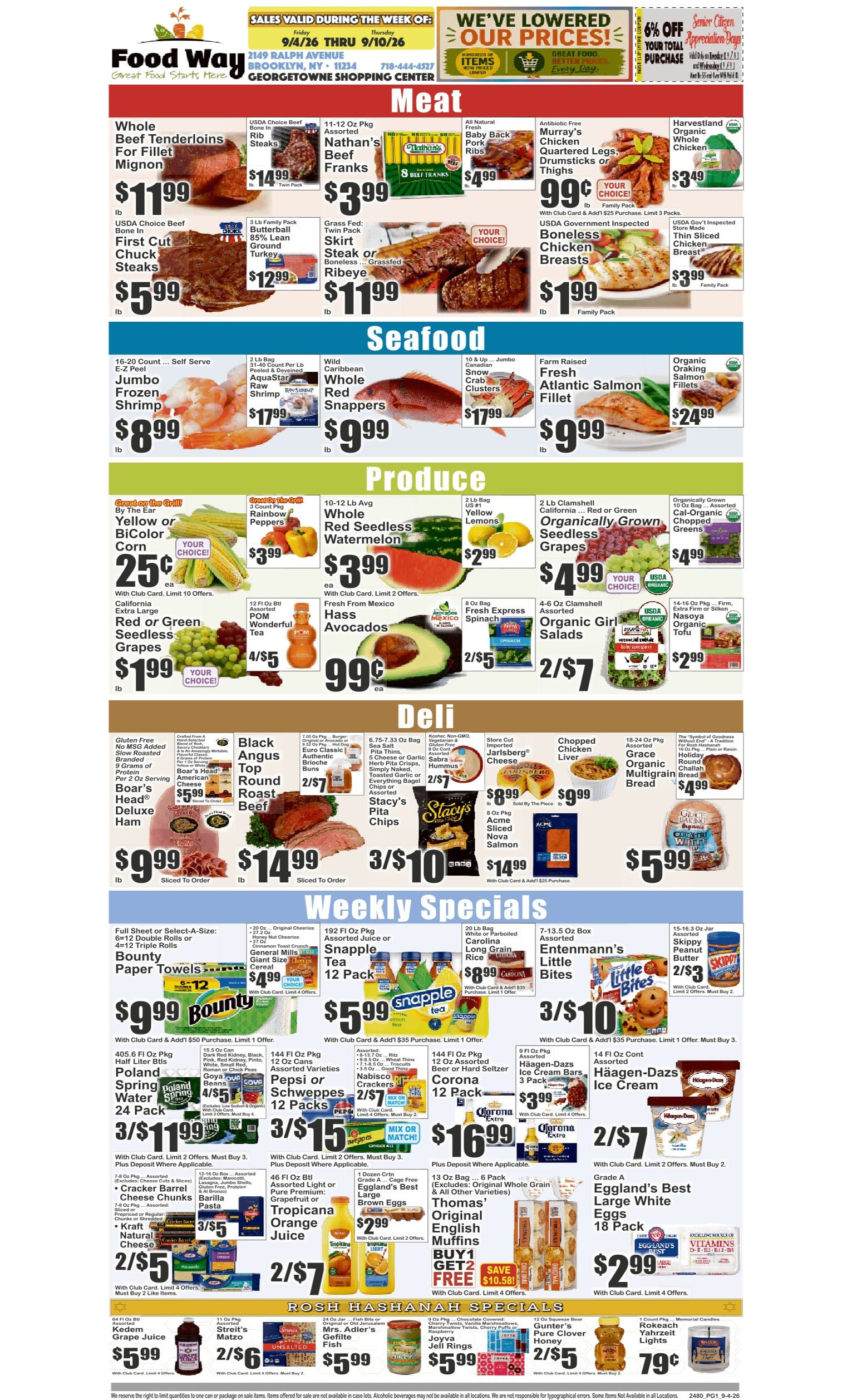 Food Way (2149 Ralph Avenue, Brooklyn, NY) Key Food 09/04 - 09/10 Preview Weekly Ad September 4 - 10, 2026