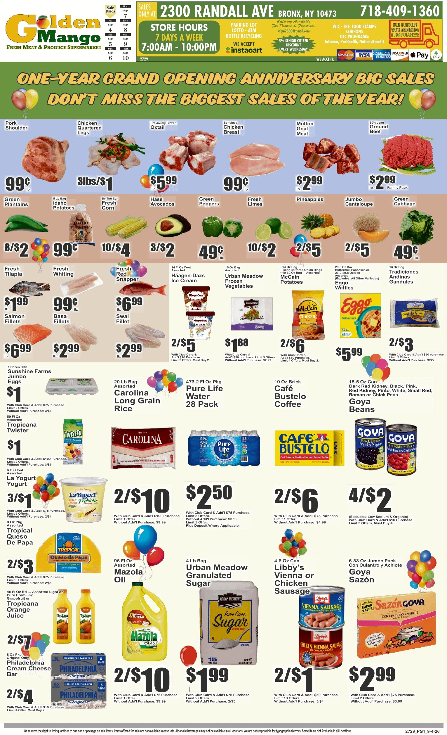 Golden Mango (2300 Randall Avenue, Bronx, NY) Key Food 09/04 - 09/10 Preview Weekly Ad September 4 - 10, 2026