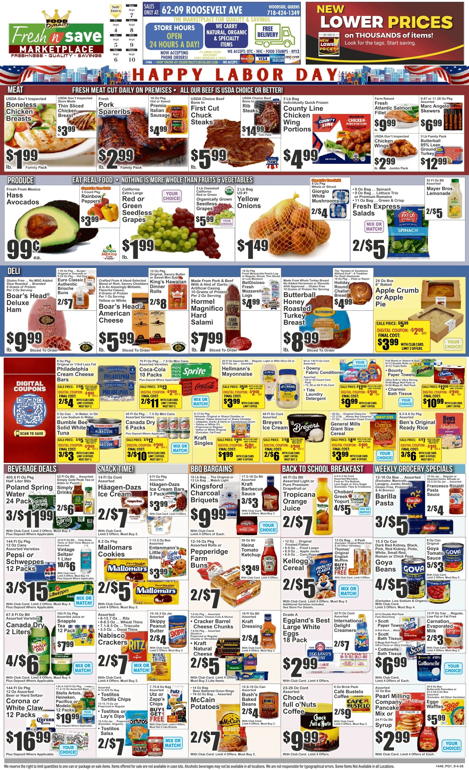 Fresh N Save Marketplace (Woodside, NY) Key Food 09/04 - 09/10 Preview Weekly Ad September 4 - 10, 2026