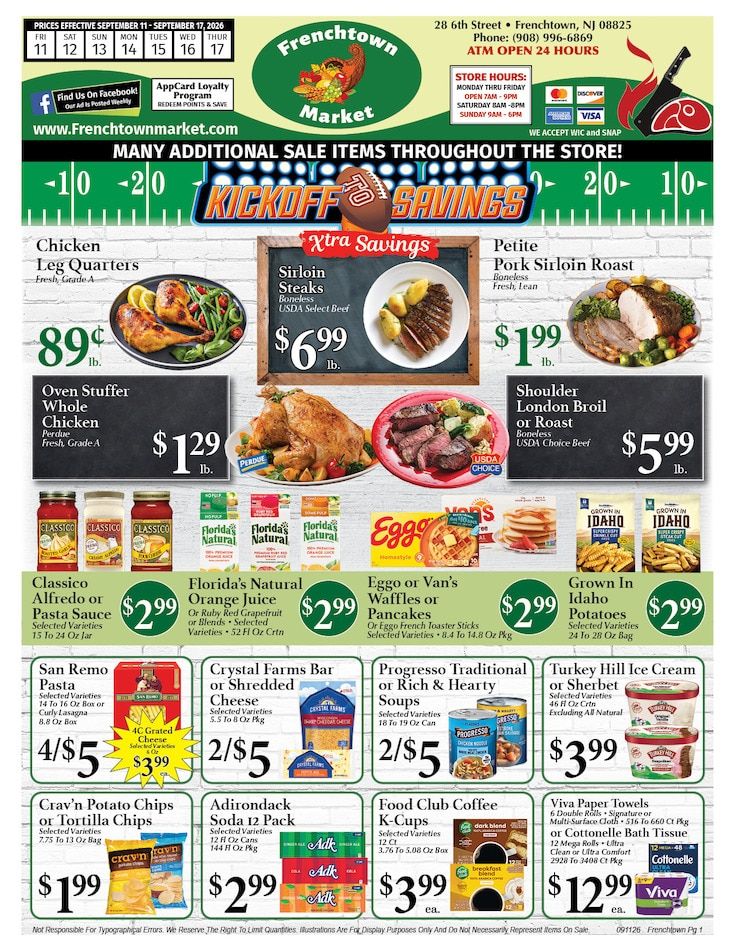 Frenchtown Market Weekly Ad September 11 - 17, 2026