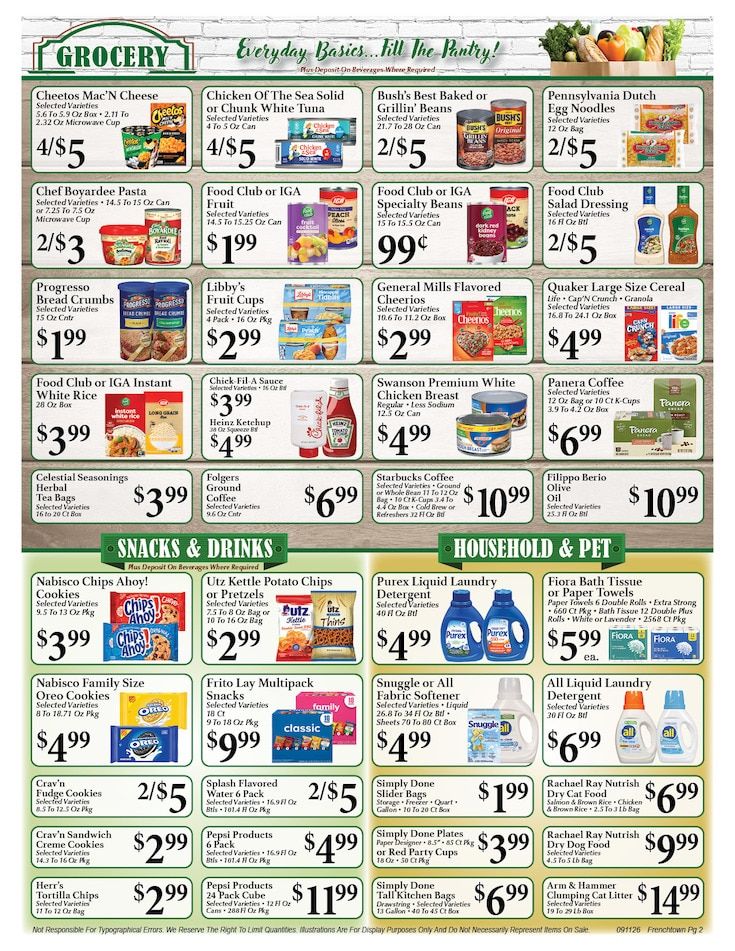 Frenchtown Market Weekly Ad September 11 - 17, 2026