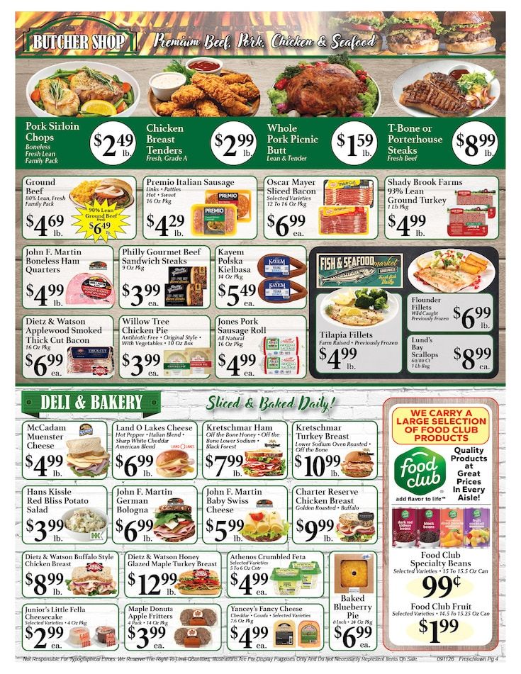 Frenchtown Market Weekly Ad September 11 - 17, 2026