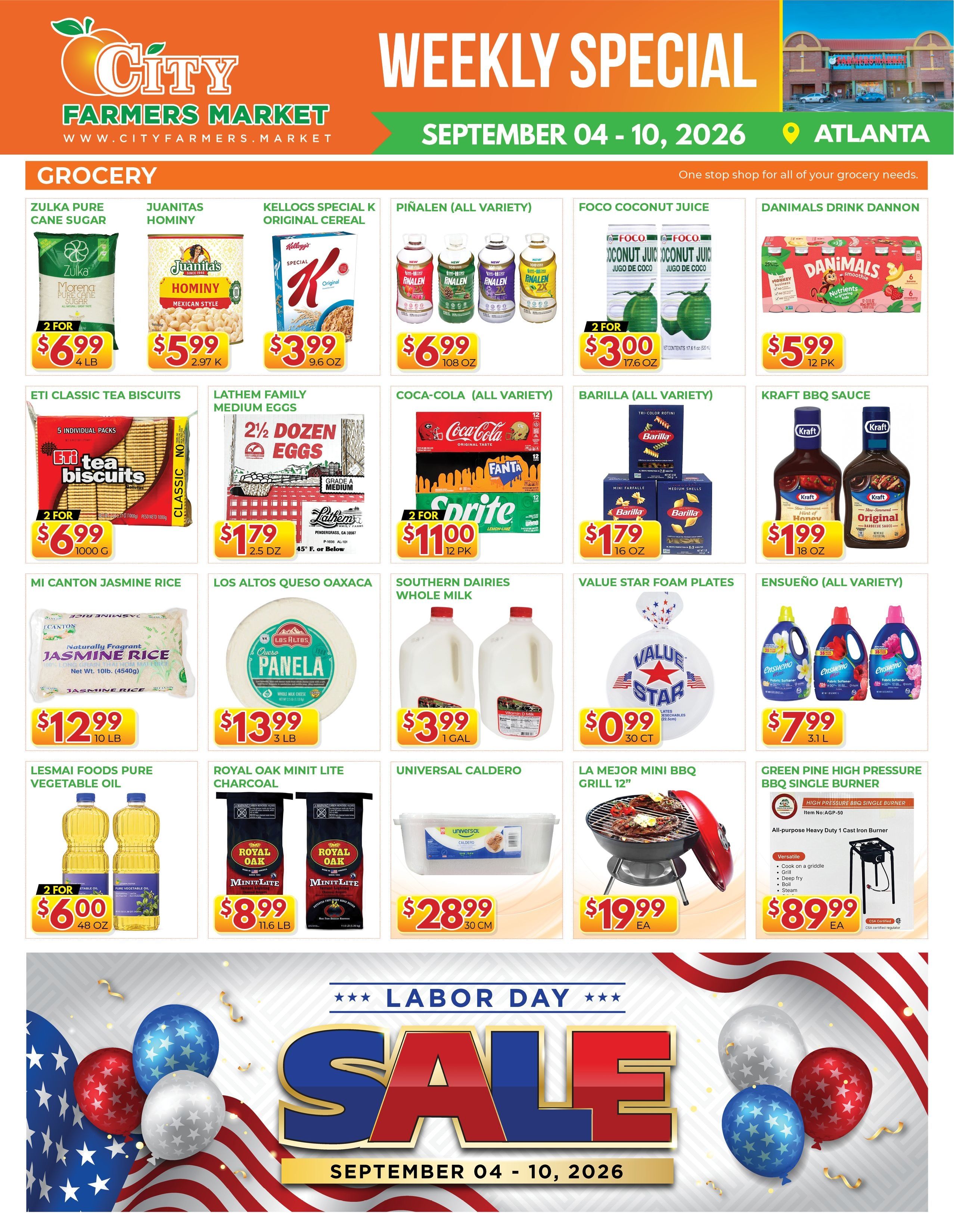 City Farmers Market (Atlanta, GA) Weekly Ad September 4 - 10, 2026
