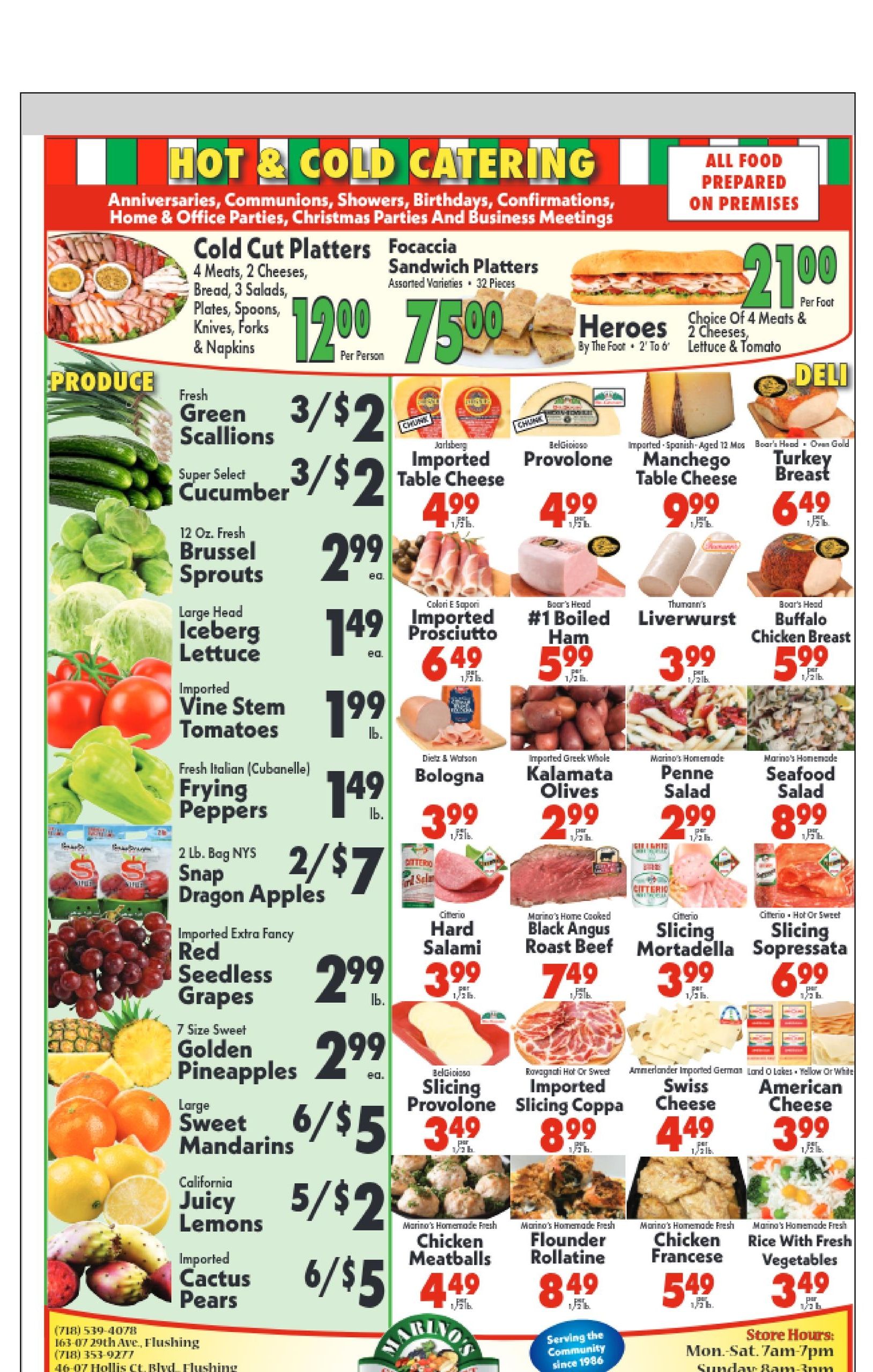 Marino's Supermarket Weekly Ad September 3 - 3, 2026