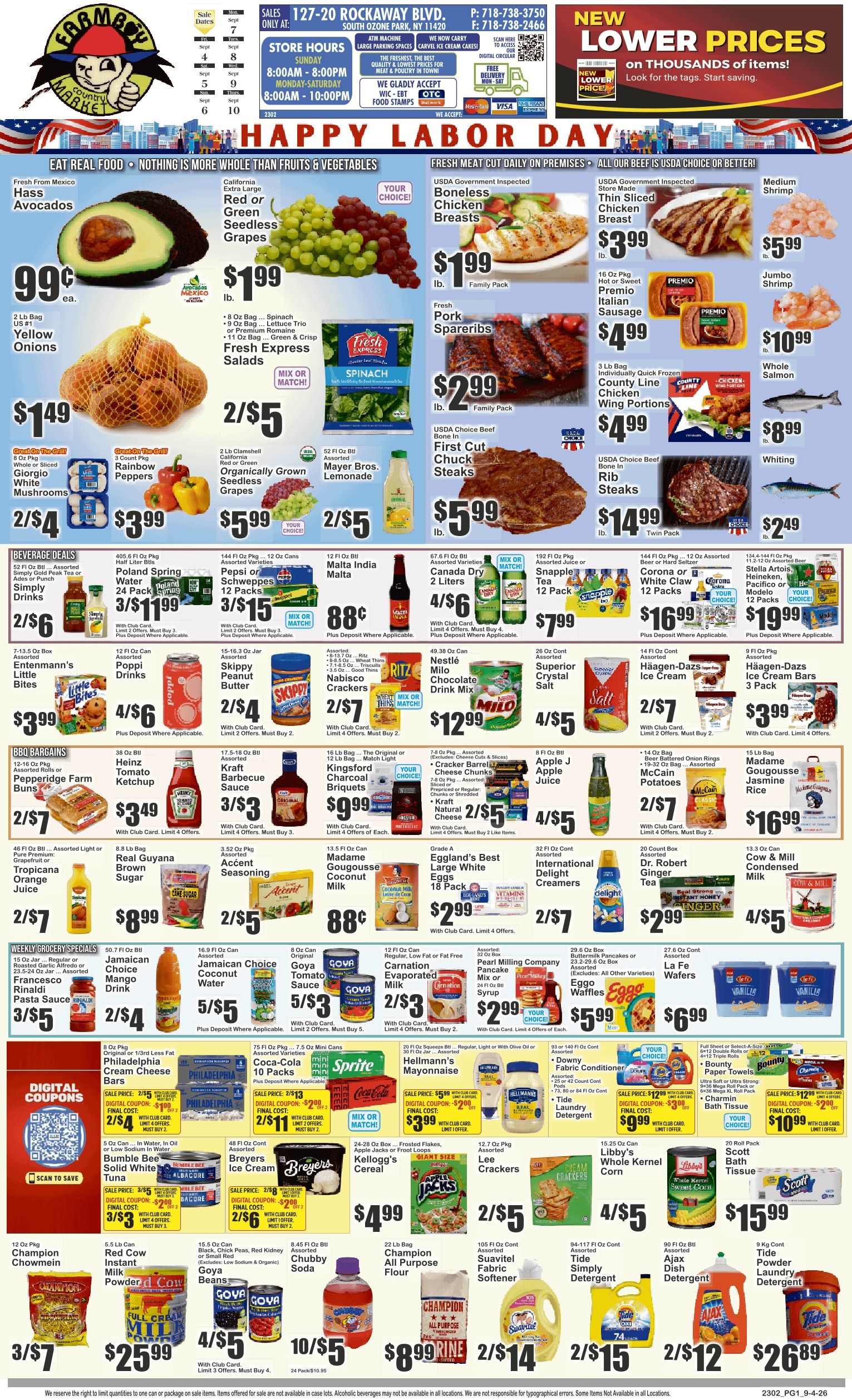 Farm Boy Country Market (127-20 Rockaway Blvd, Ozone Park, NY) Key Food 09/04 - 09/10 Preview Weekly Ad September 4 - 10, 2026