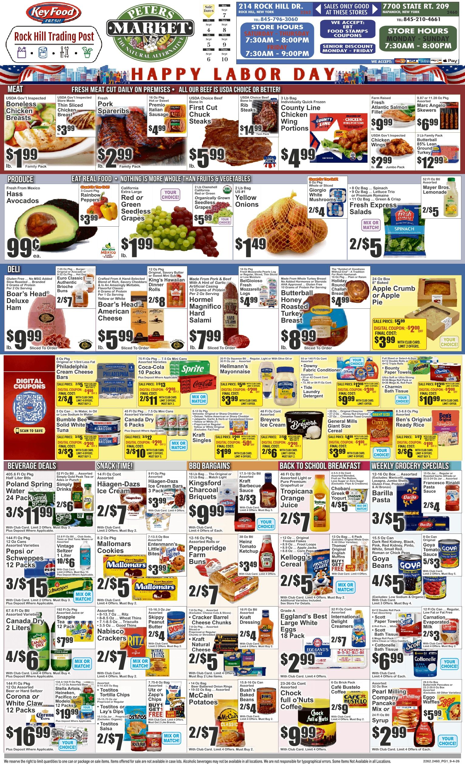Peter's Market (7700 Route 209, Napanoch, NY) Key Food 09/04 - 09/10 Preview Weekly Ad September 4 - 10, 2026