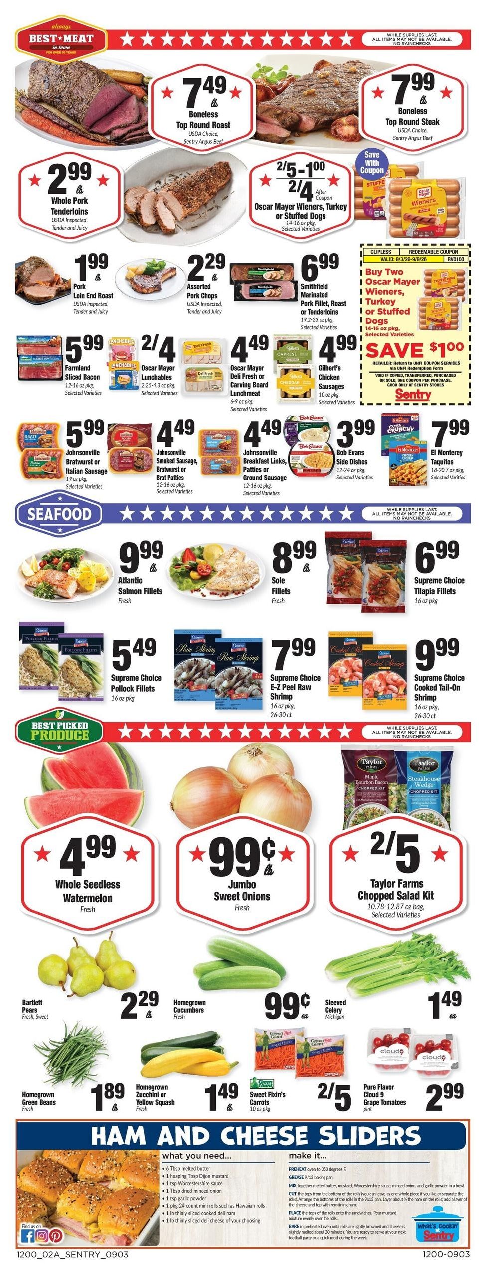 Sentry Foods Weekly Ad September 3 - 9, 2026